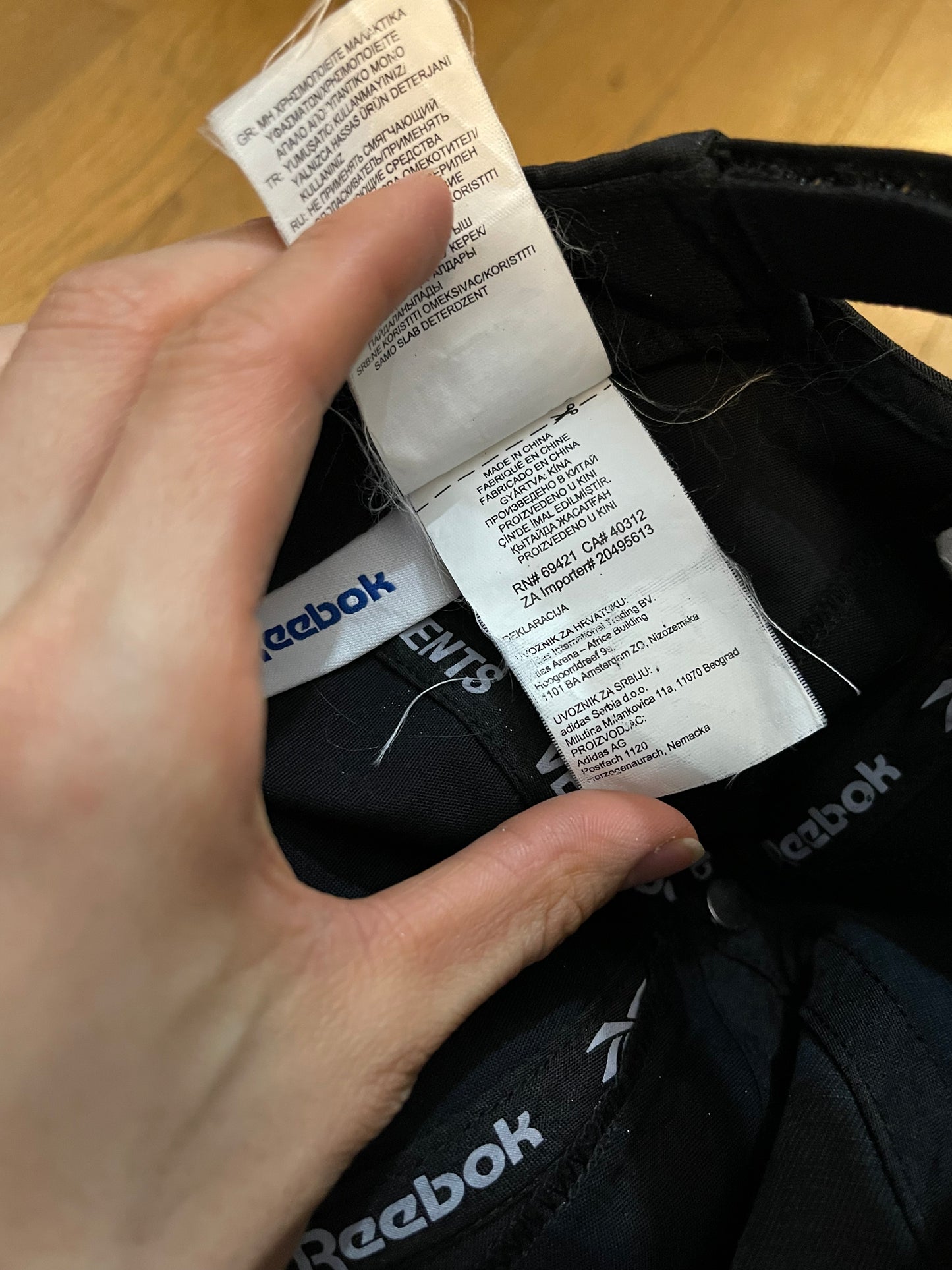 Vetements Reebok AW17 reconstructed hat