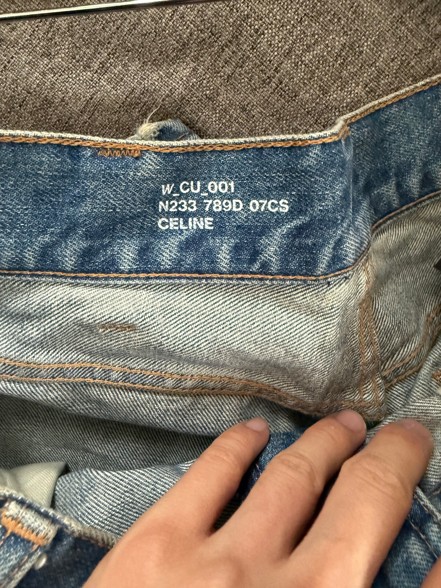 Celine denim wide trousers