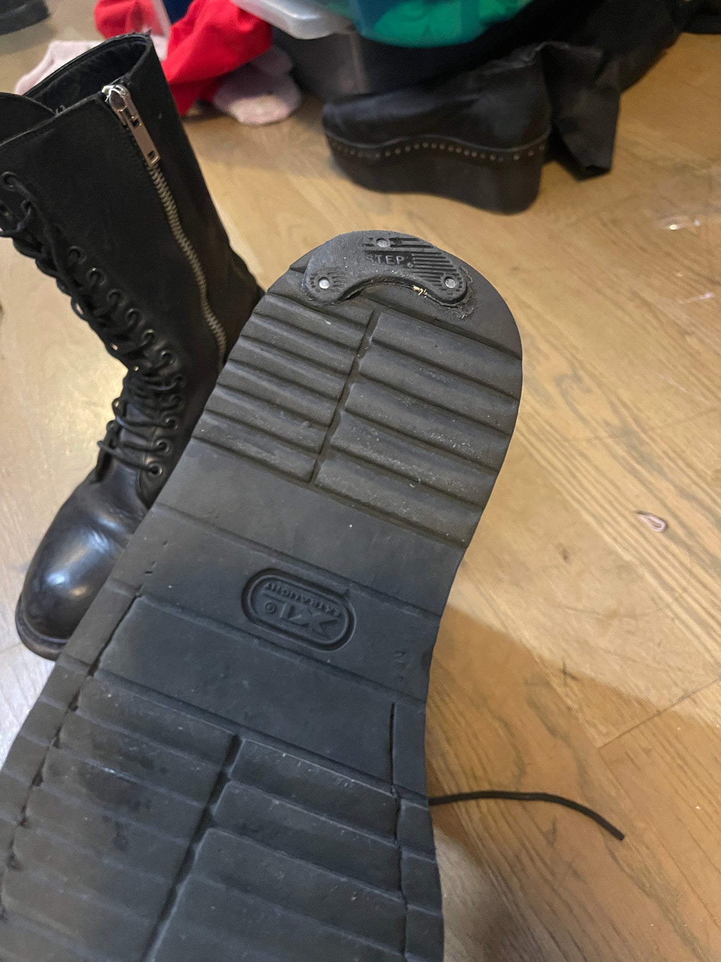 Rick Owens combat laced boots