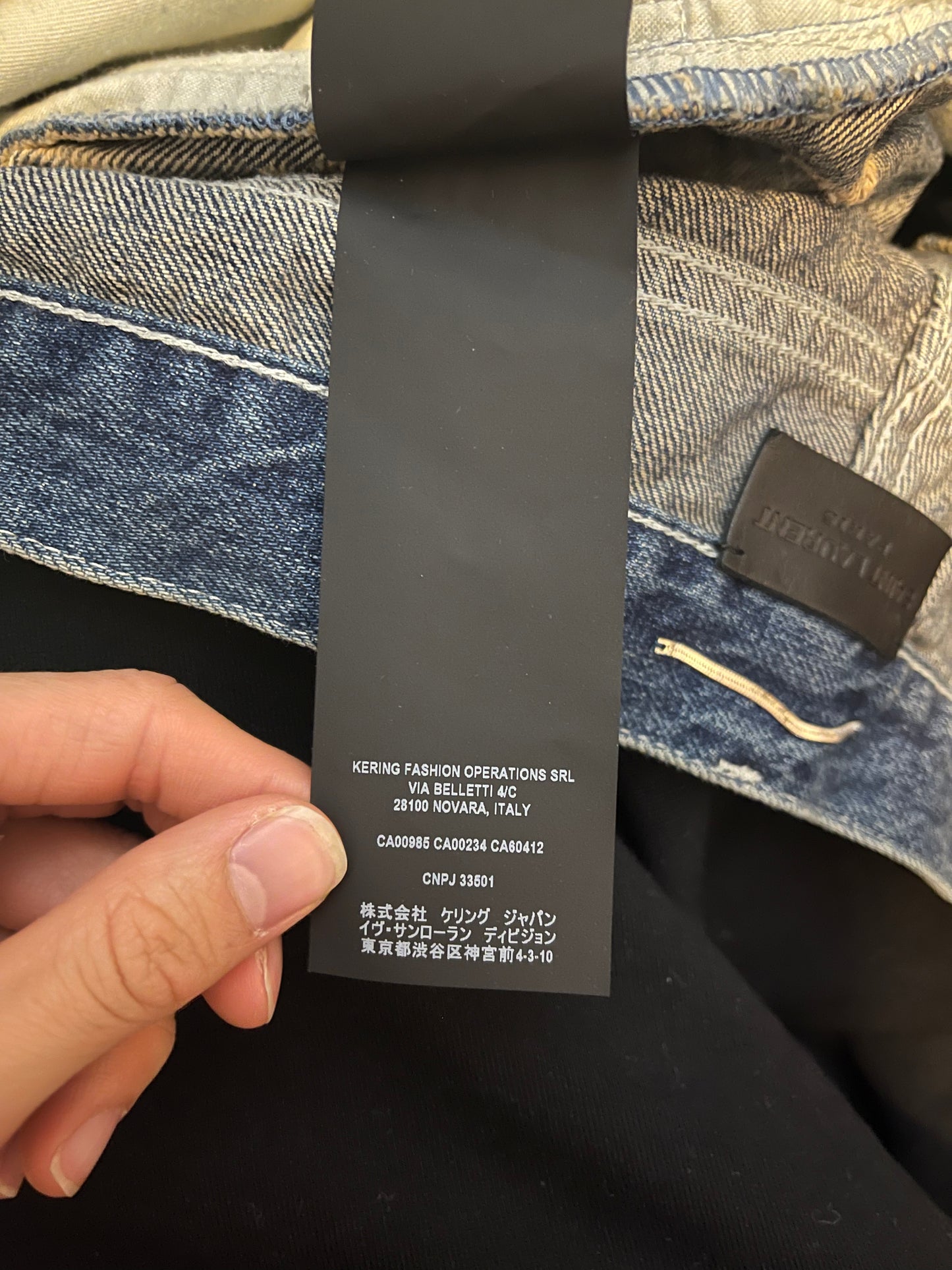Saint Laurent SS20 heavily repaired shorts