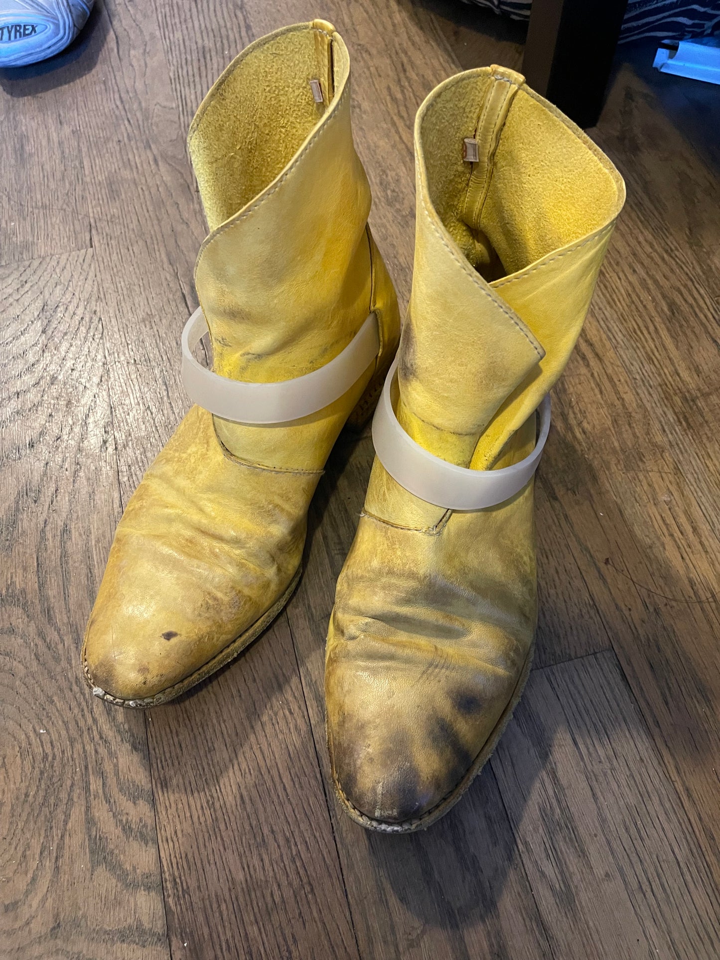 Carol Christian poell rubber band boots yellow