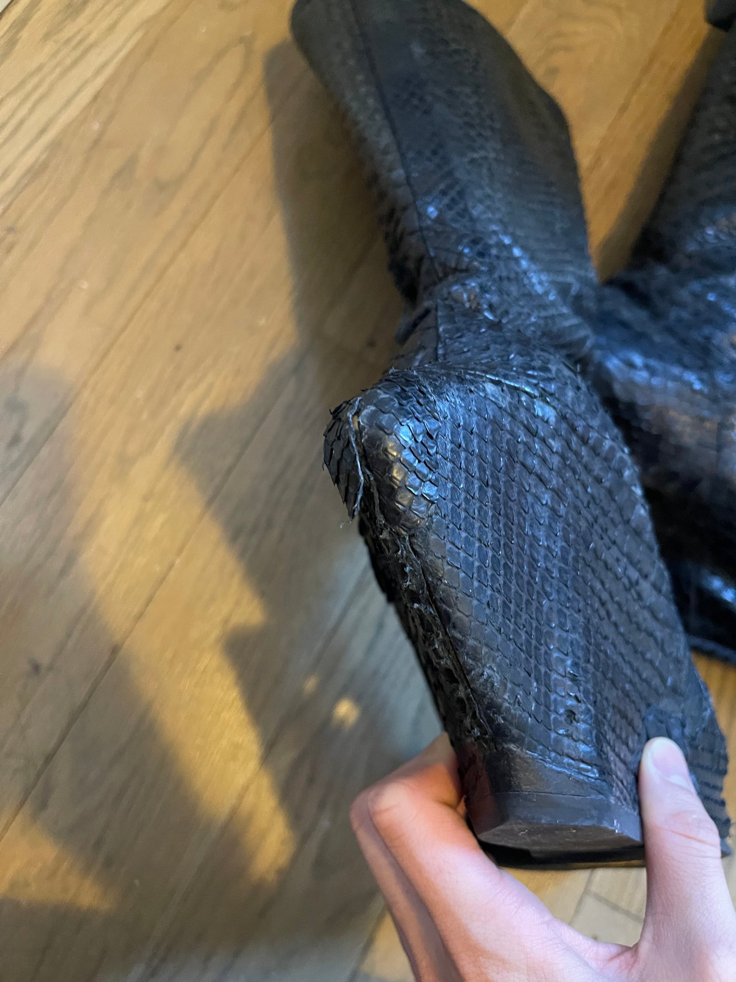 Rick Owens FW10 gleam python turbo wedges