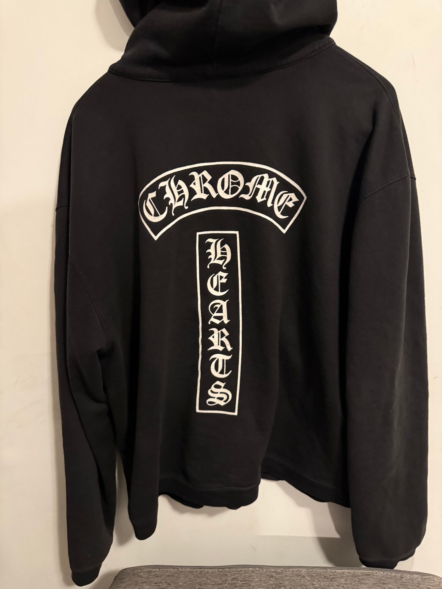 Chrome hearts 90s t bar large dagger hoodie cross hoodie