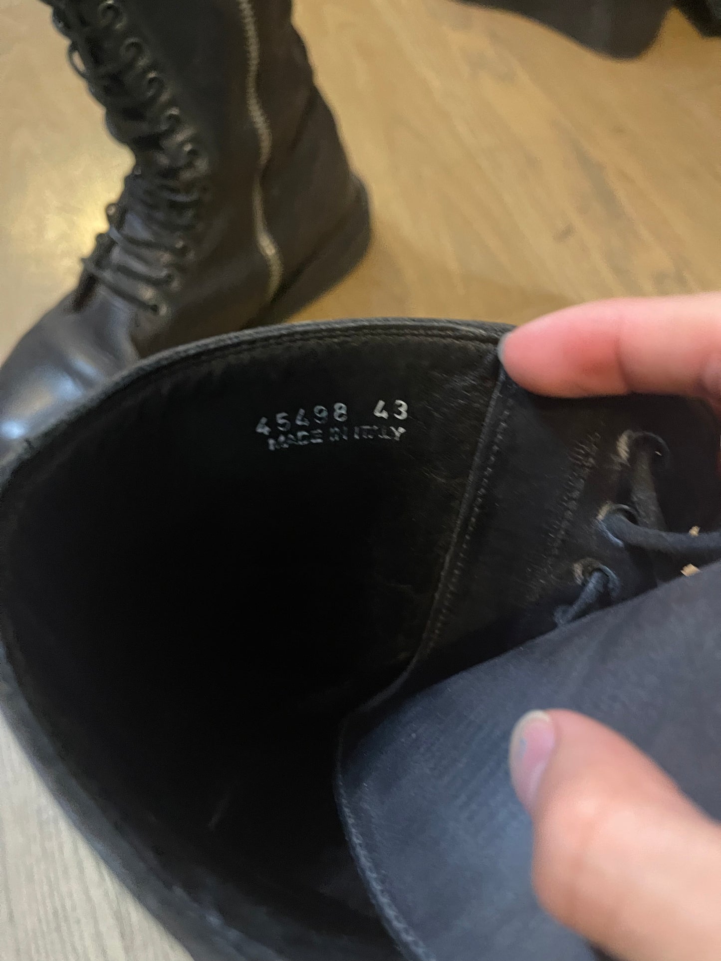 Rick Owens combat laced boots