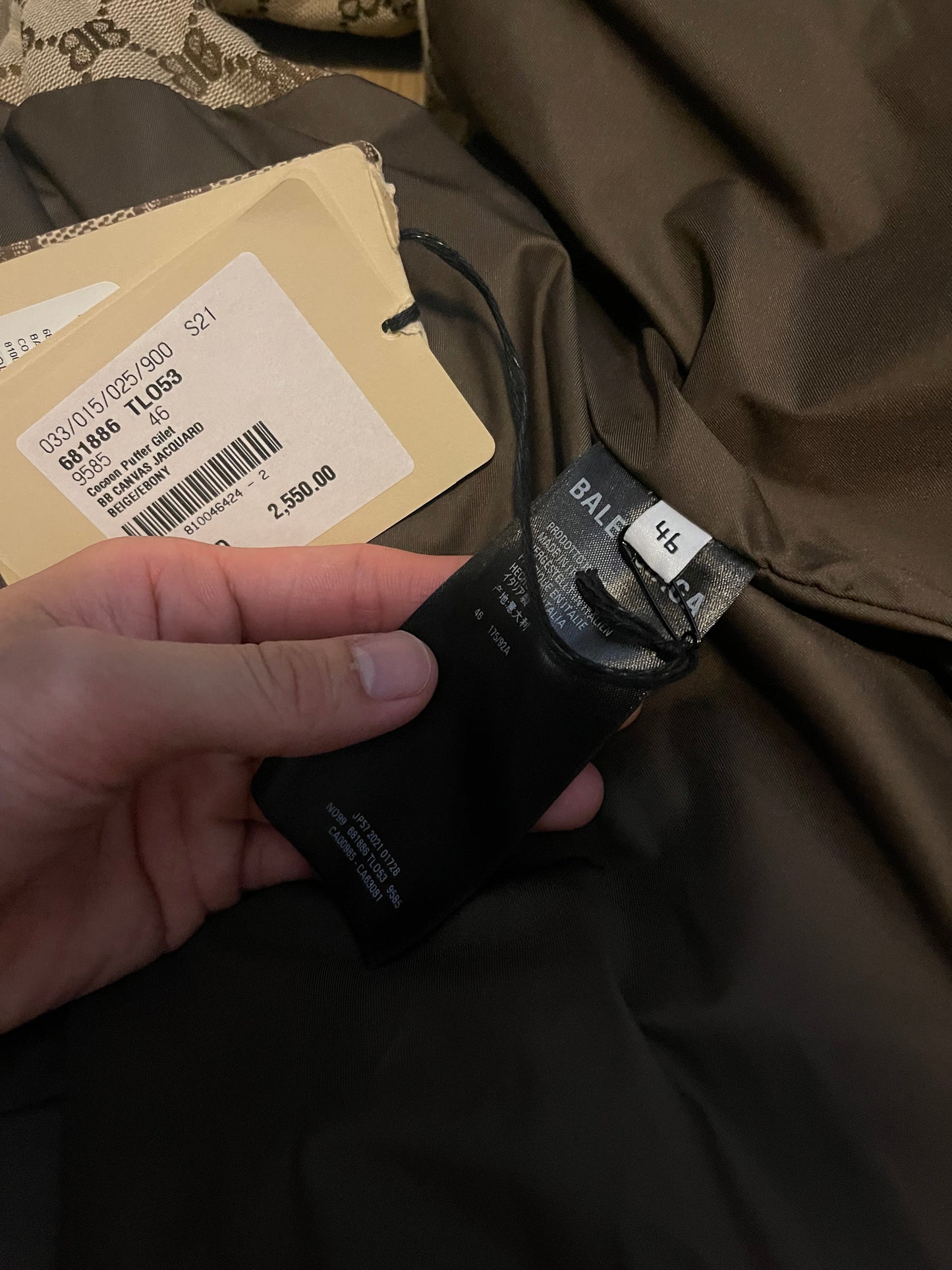 Balenciaga x Gucci c shape hacker puffer vest