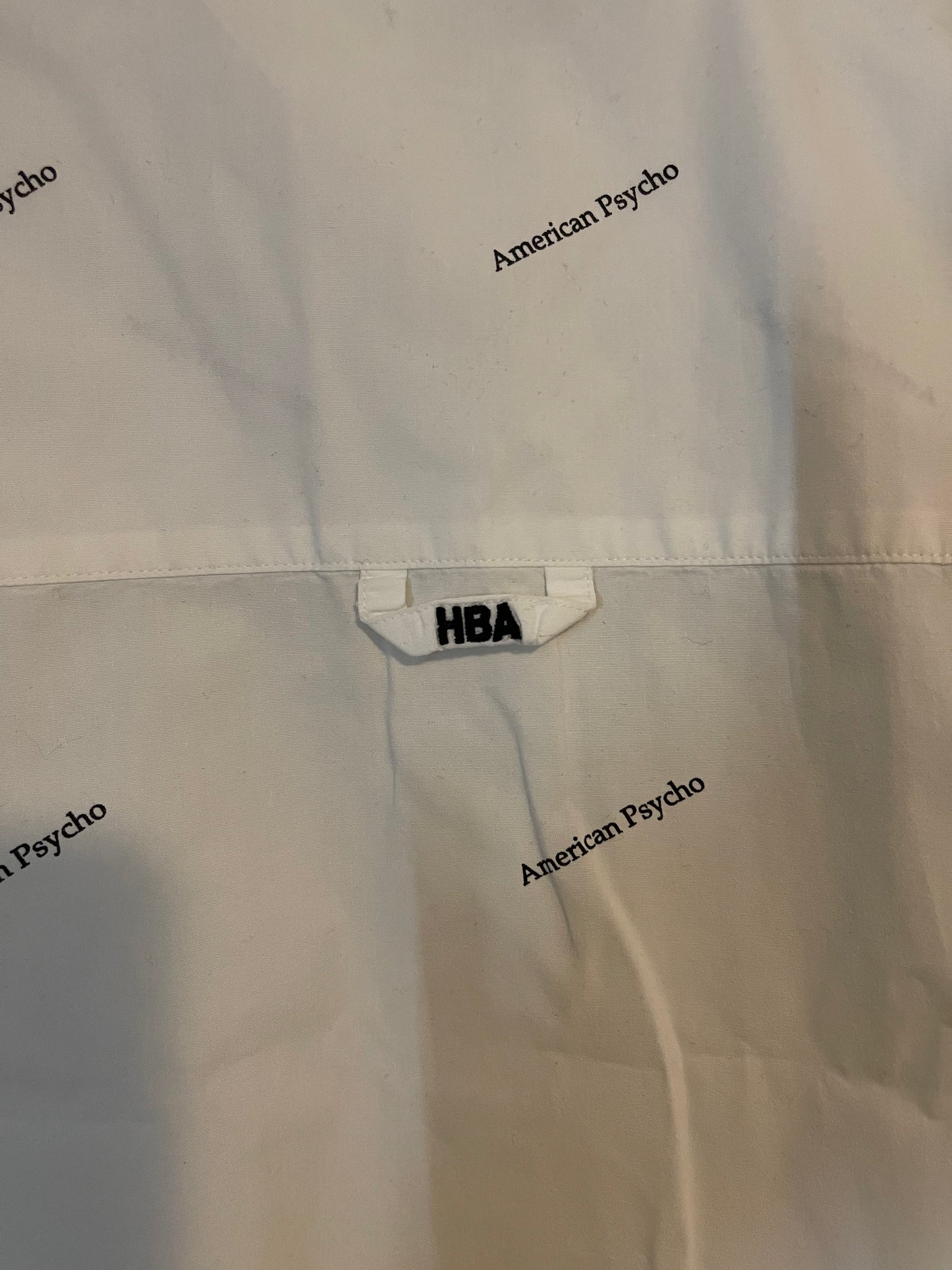 Hood by air SS17 American psycho print button shirt