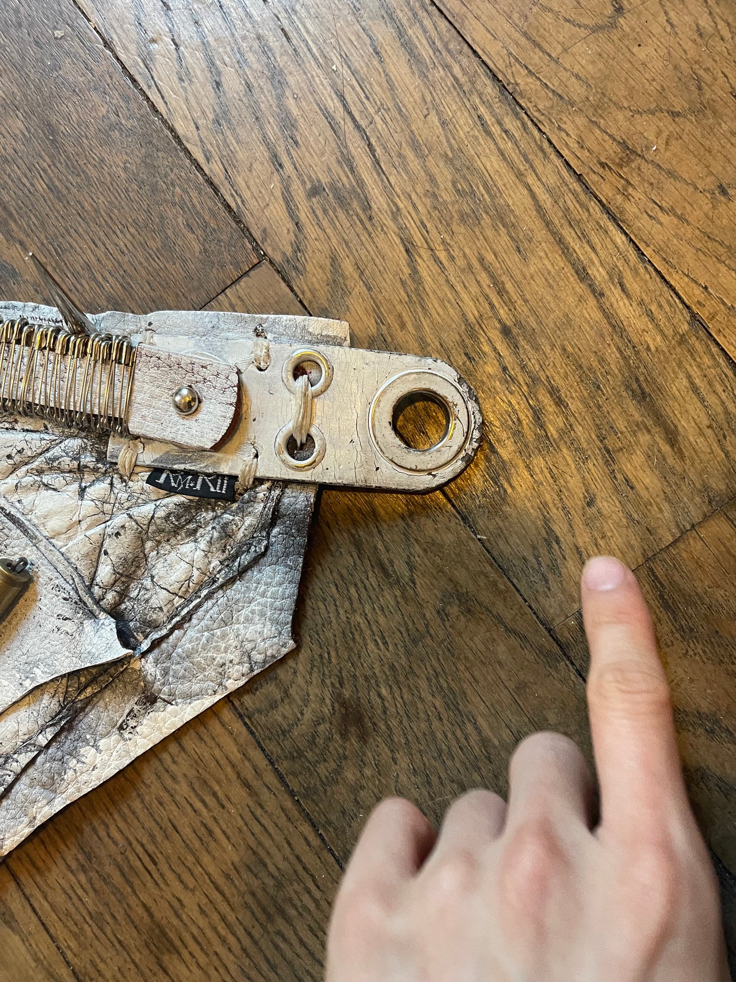 Kmrii white pouch waist bag