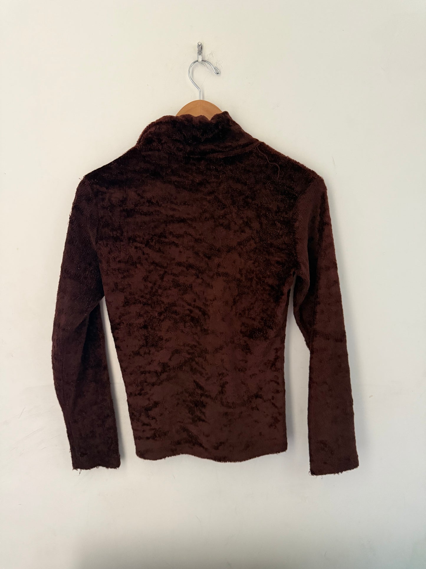 purple fleece cardigan