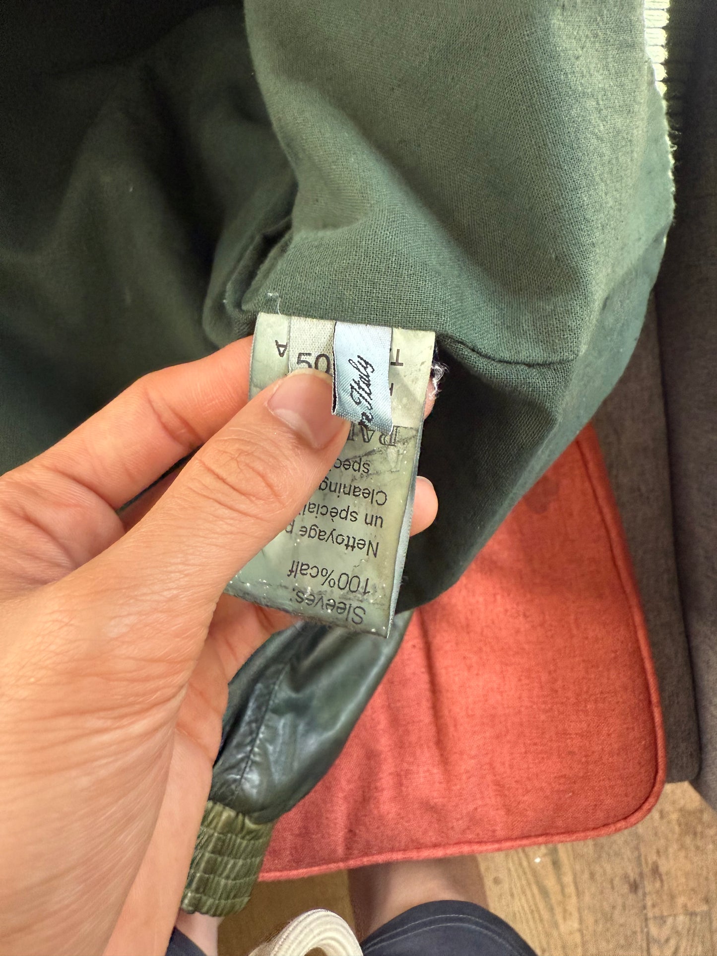 Balmain SS11 green teddy jacket