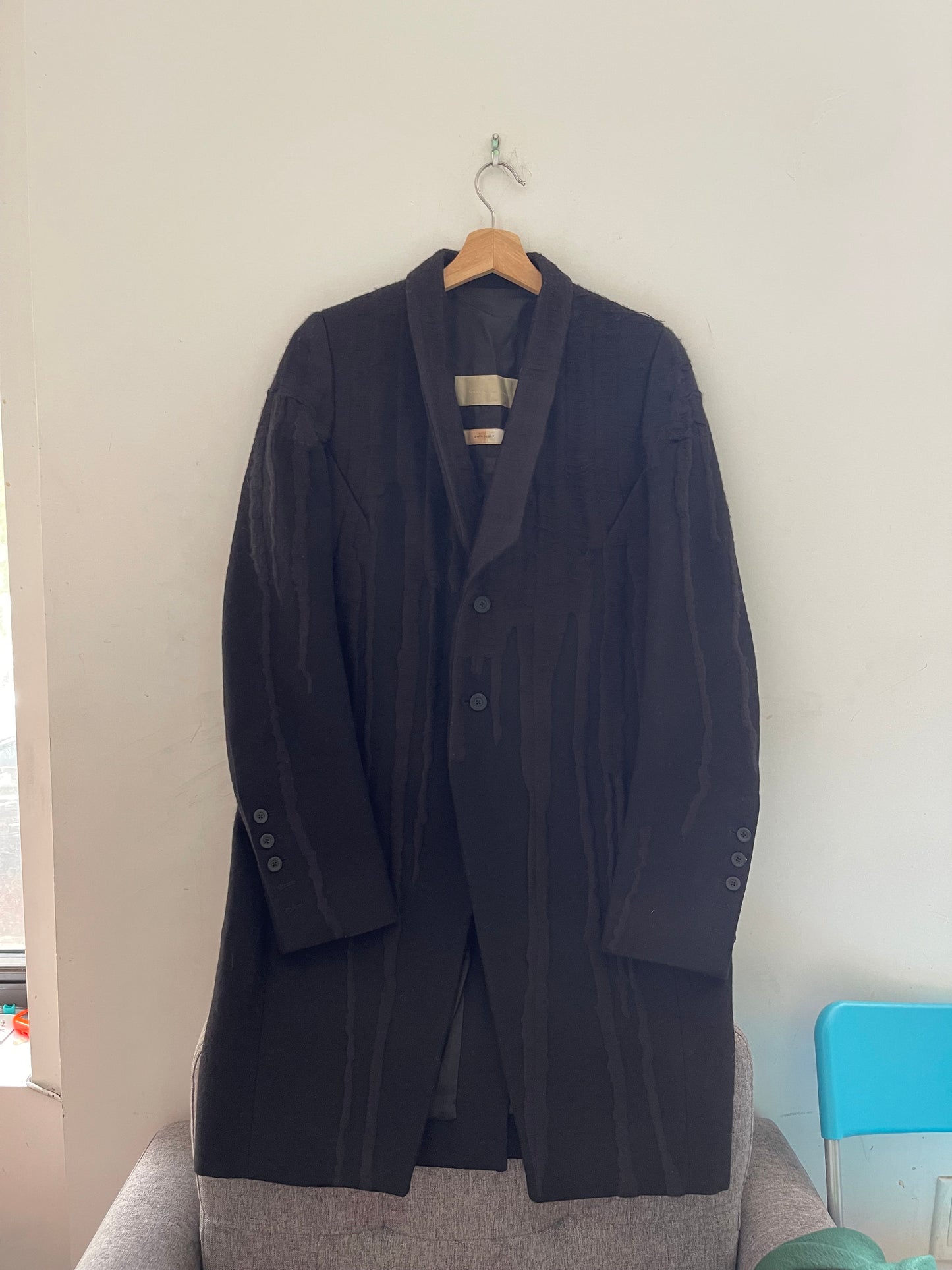 Rick Owens AW16 vomit embroidered coat