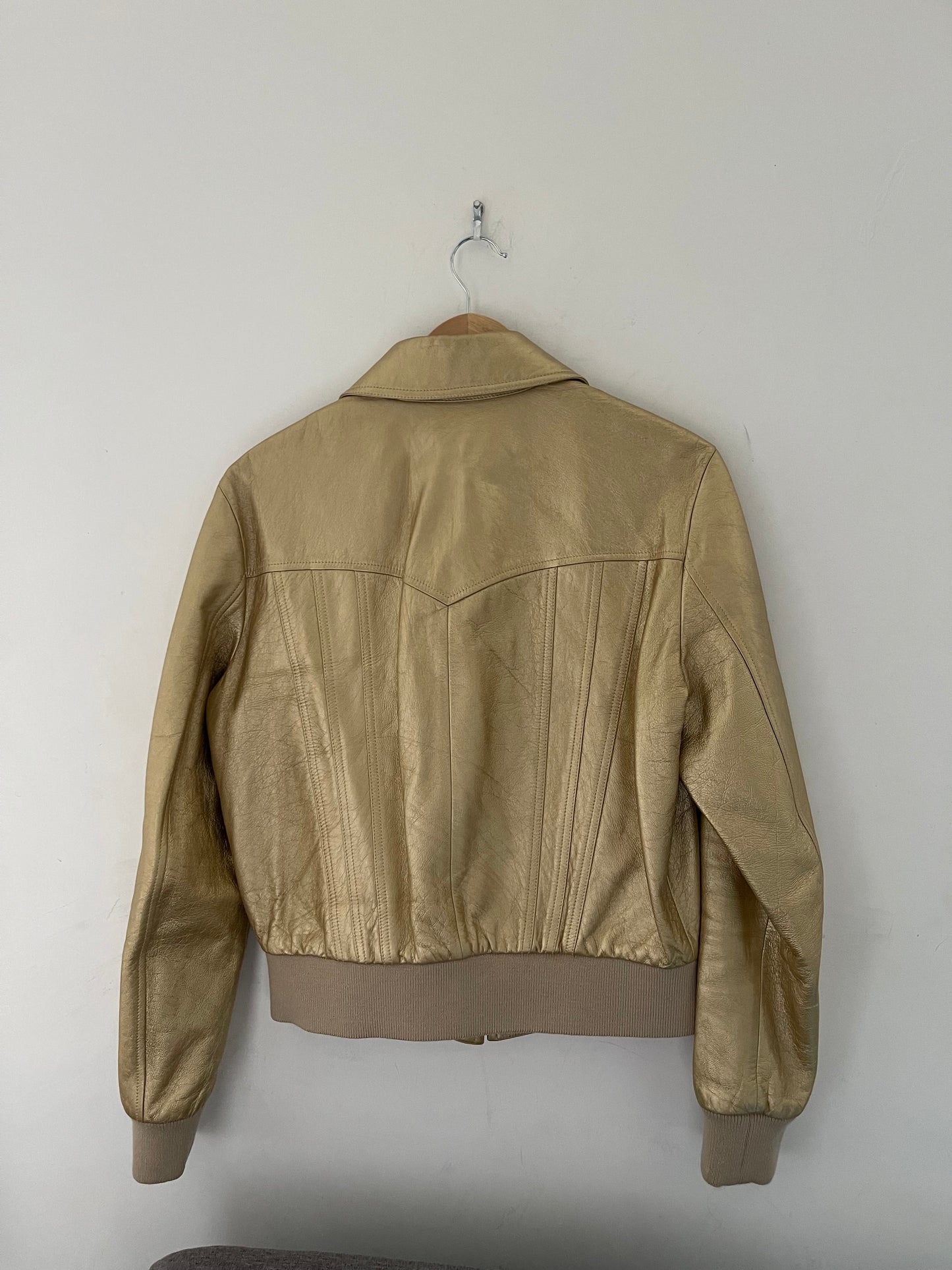 Celine Hedi Slimane Gold leather jacket