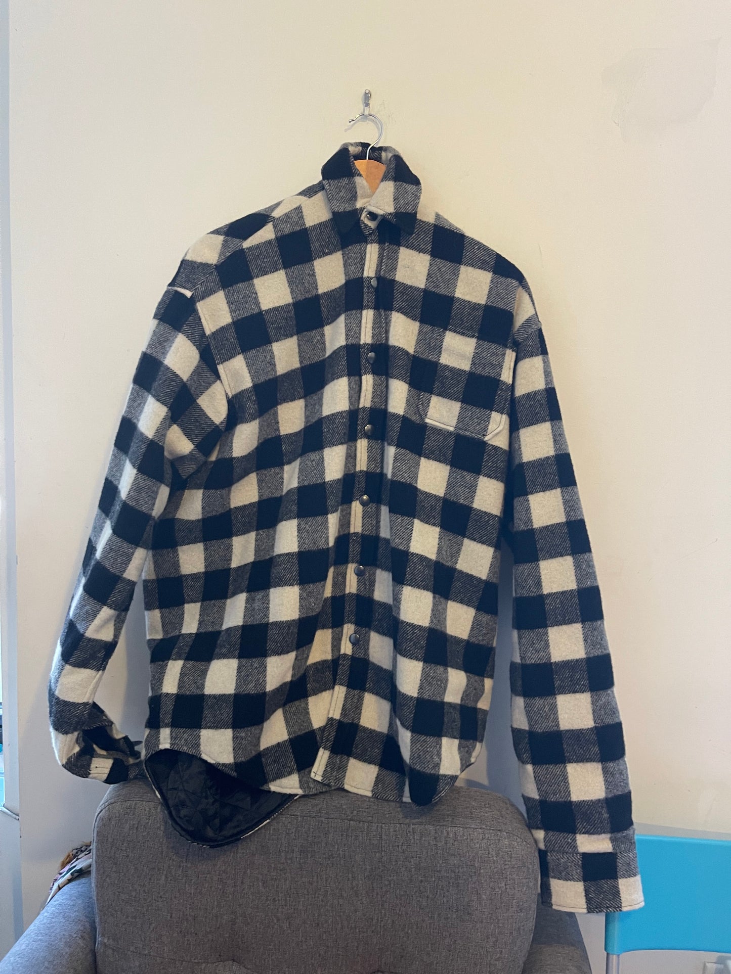 Vetements AW16 swing flannel quilted shirt