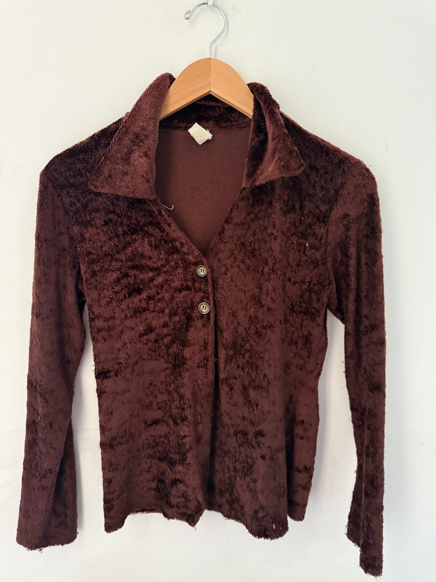 purple fleece cardigan
