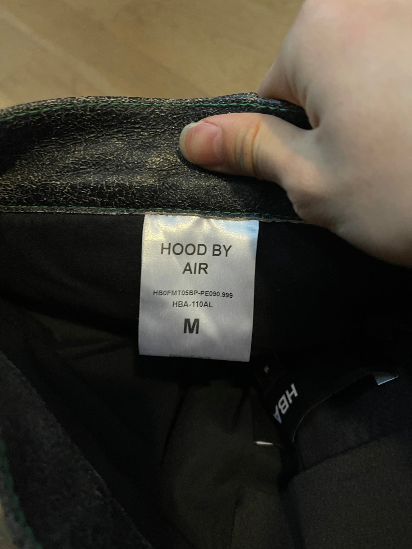 Hood by air H13A leather moto pants