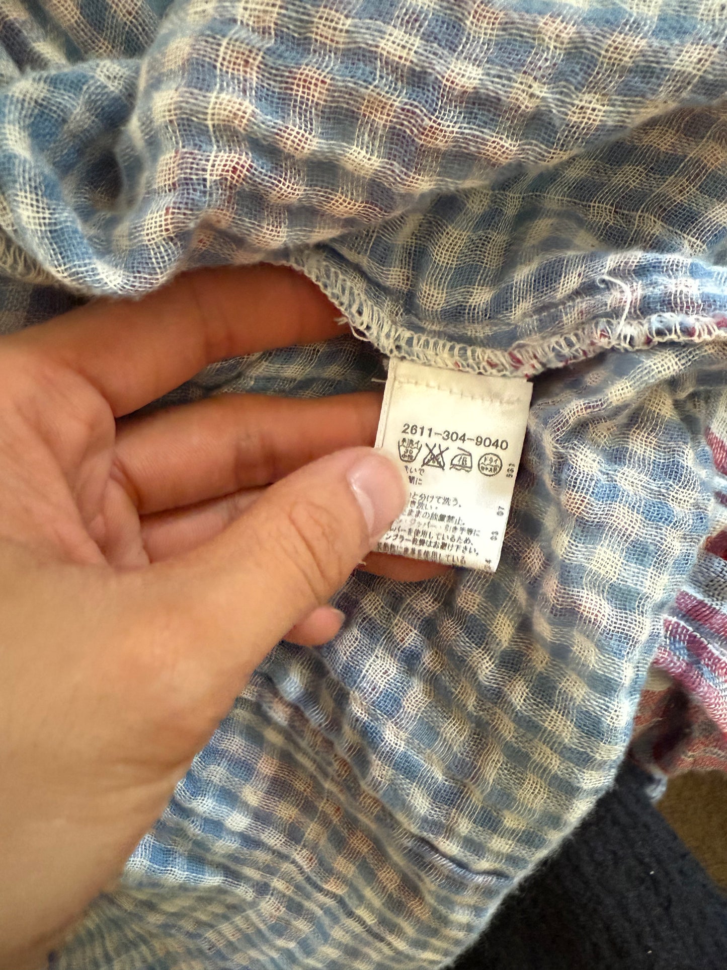 Chrome hearts checkered flannel shirt cross