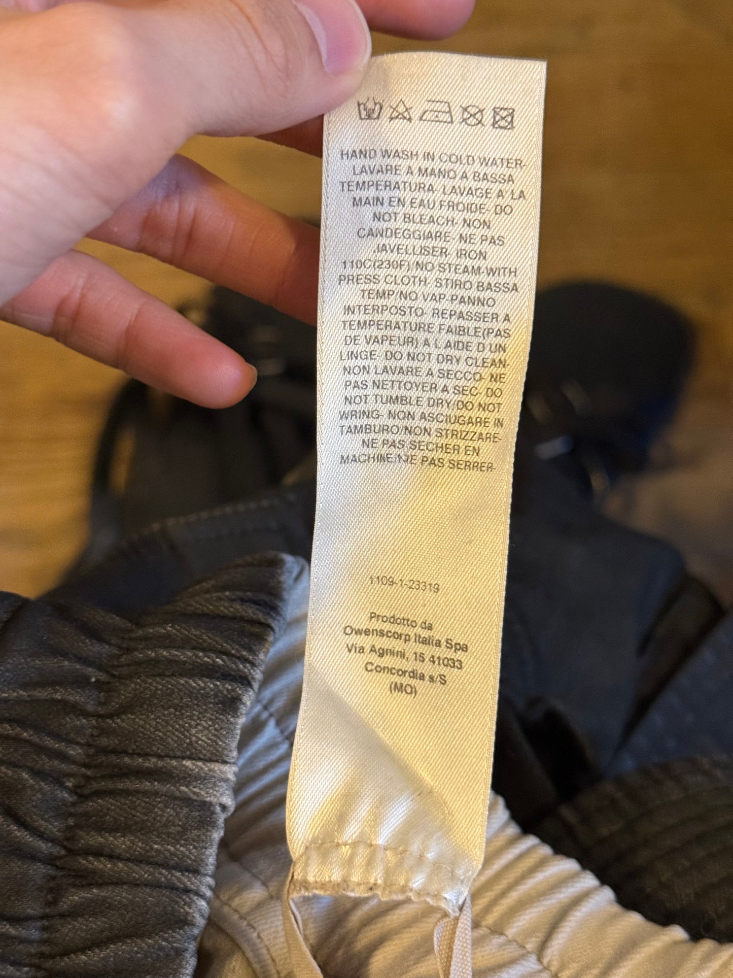 Rick Owen’s SS22 creatch bleached cargo shorts