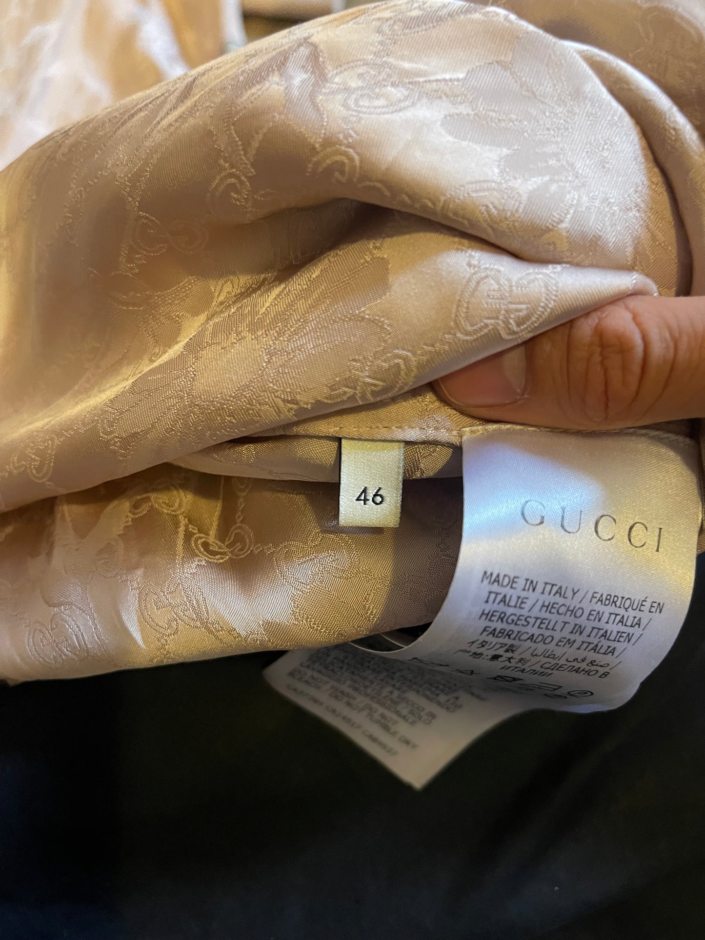 Gucci monogram oversized viscose button up