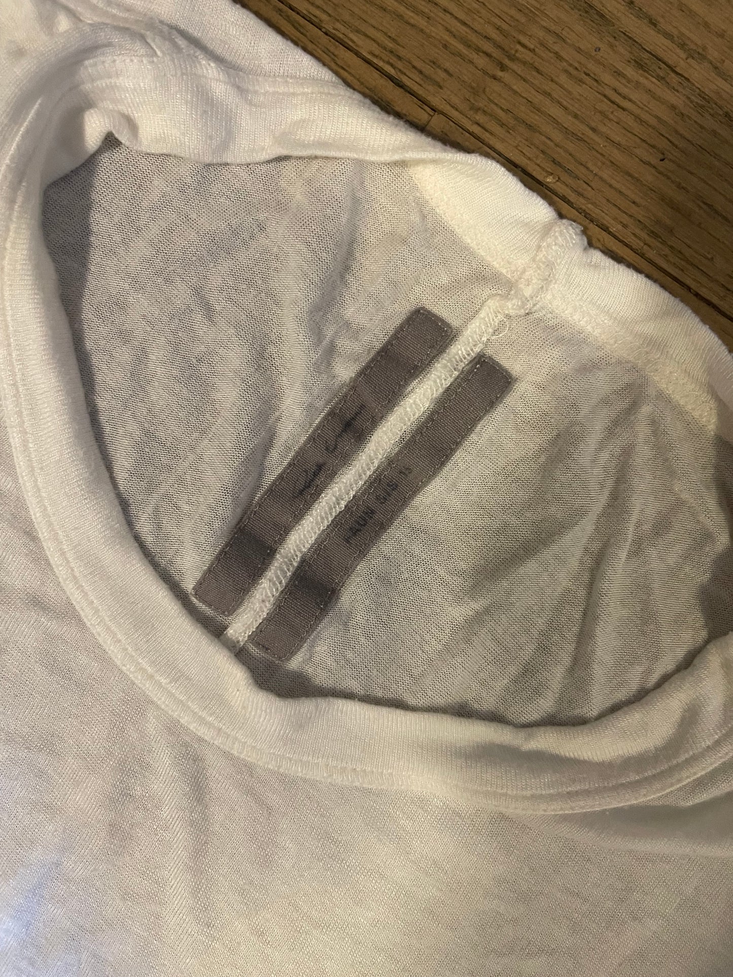 Rick Owens faun SS15 elongated sheer shirt
