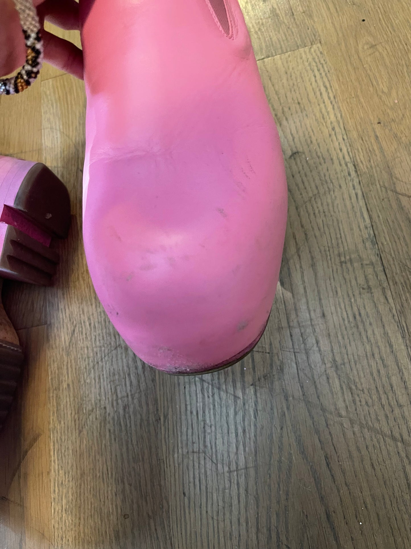 Rick Owens pop pink ballast boots