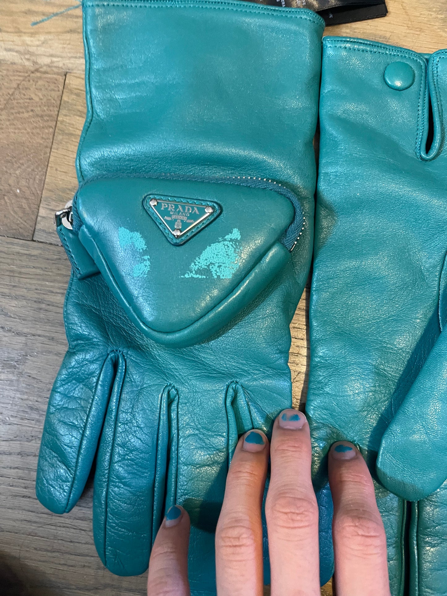 Prada Napa leather gloves