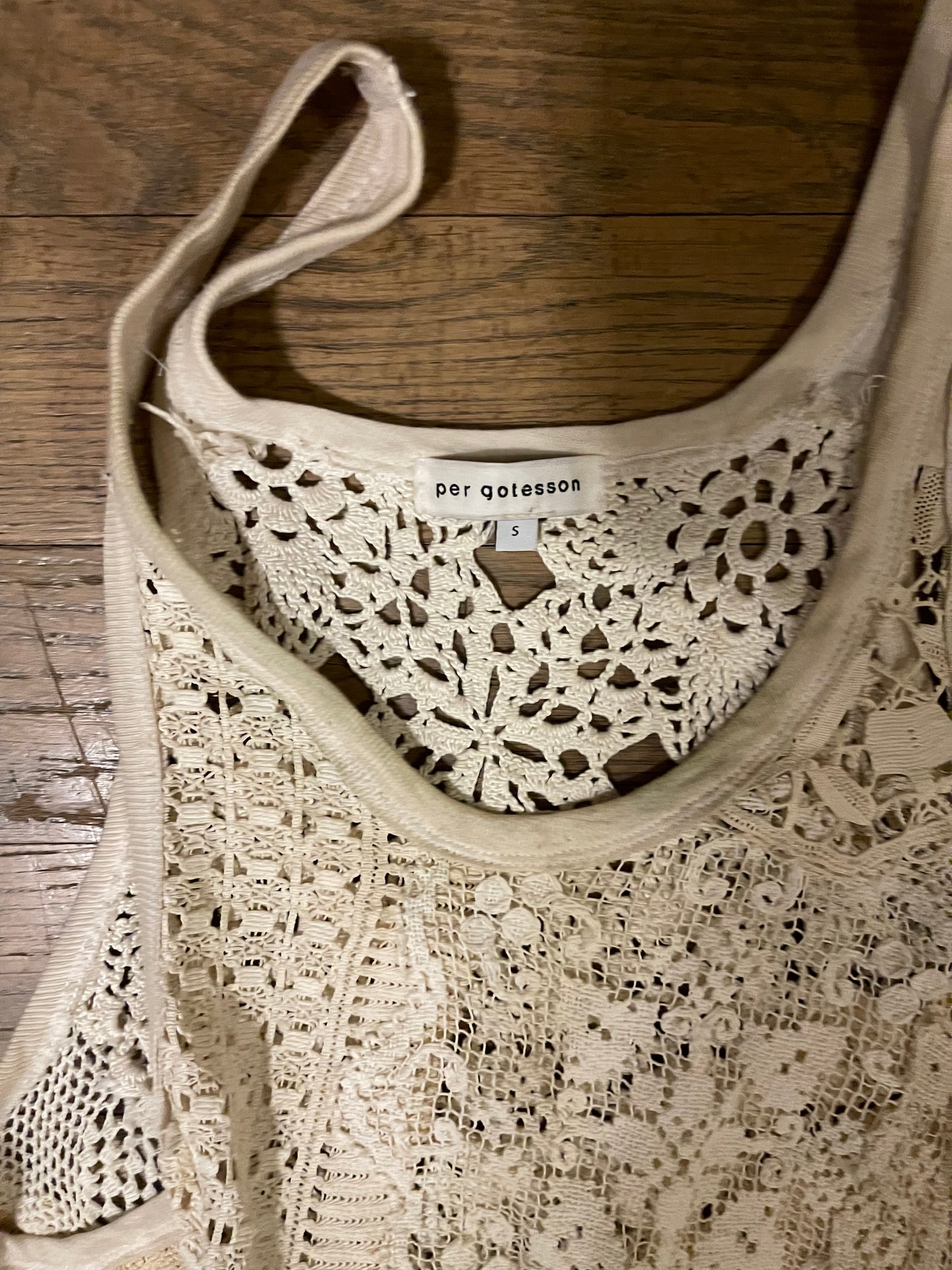 Per Gotesson Doiley laced sleeveless tanktop