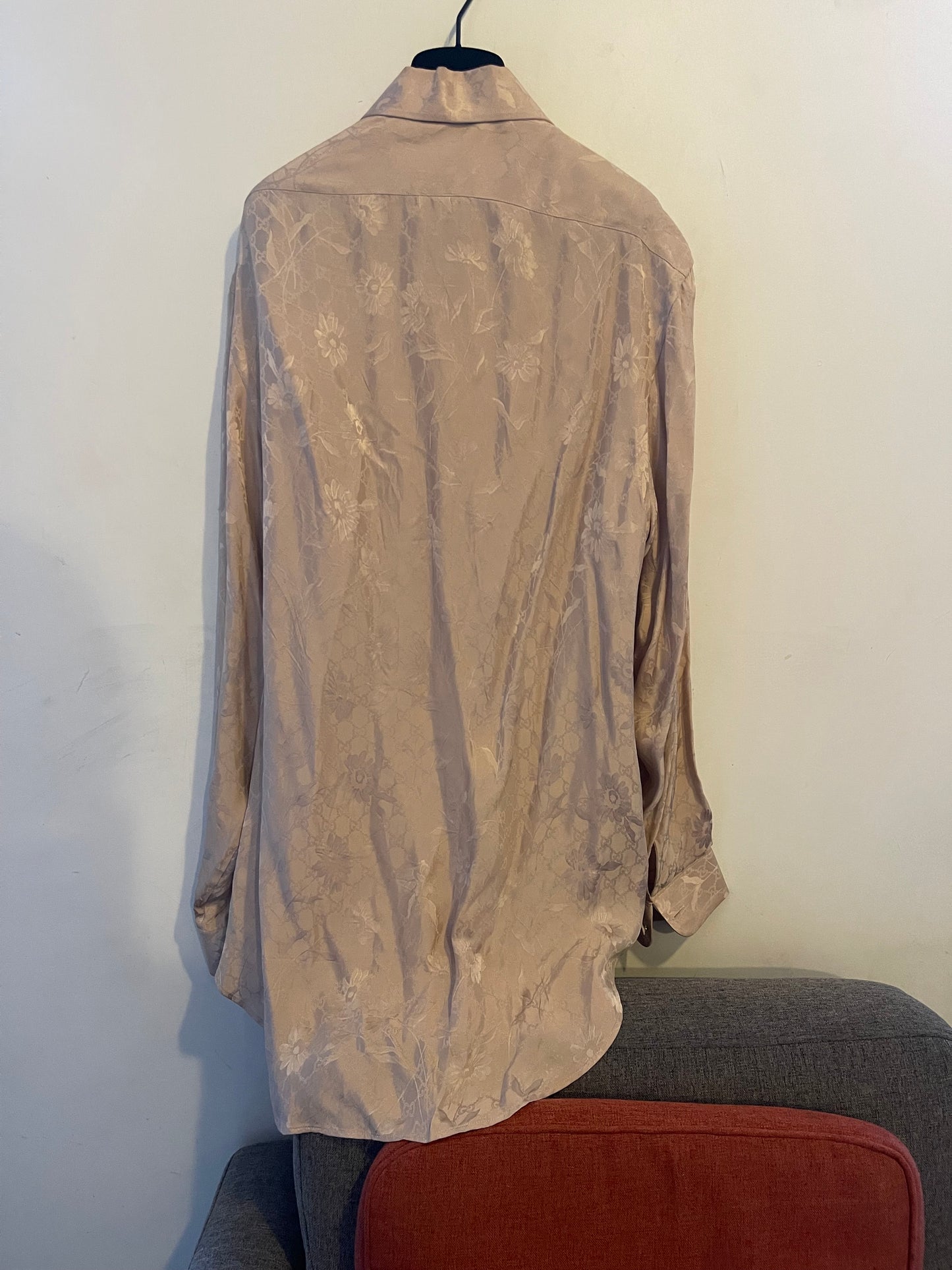 Gucci monogram oversized viscose button up