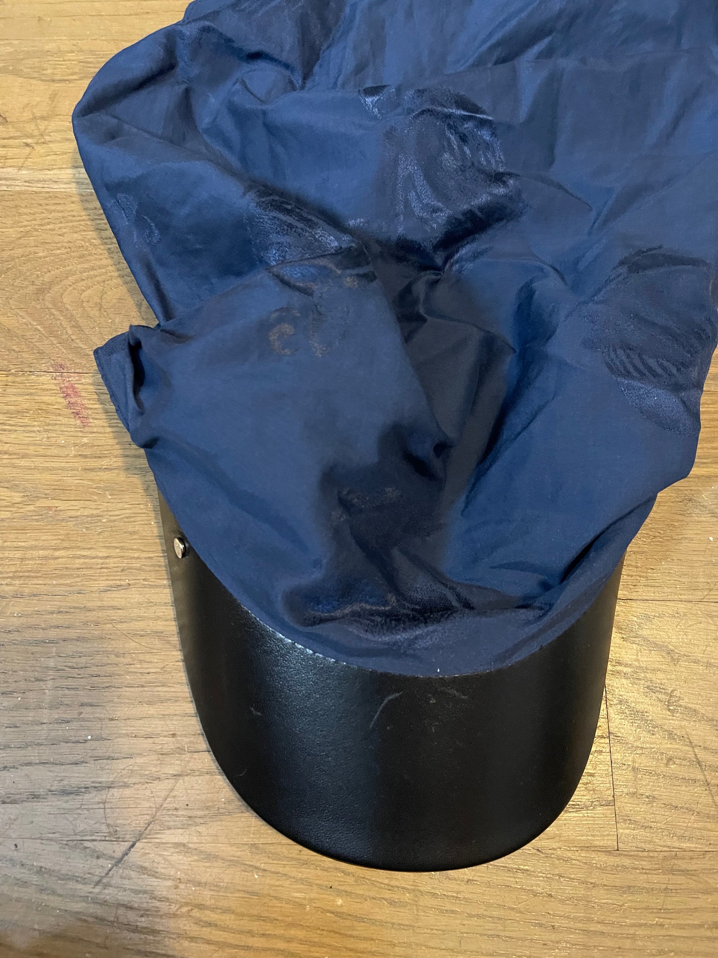 Lanvin navy scarf hat