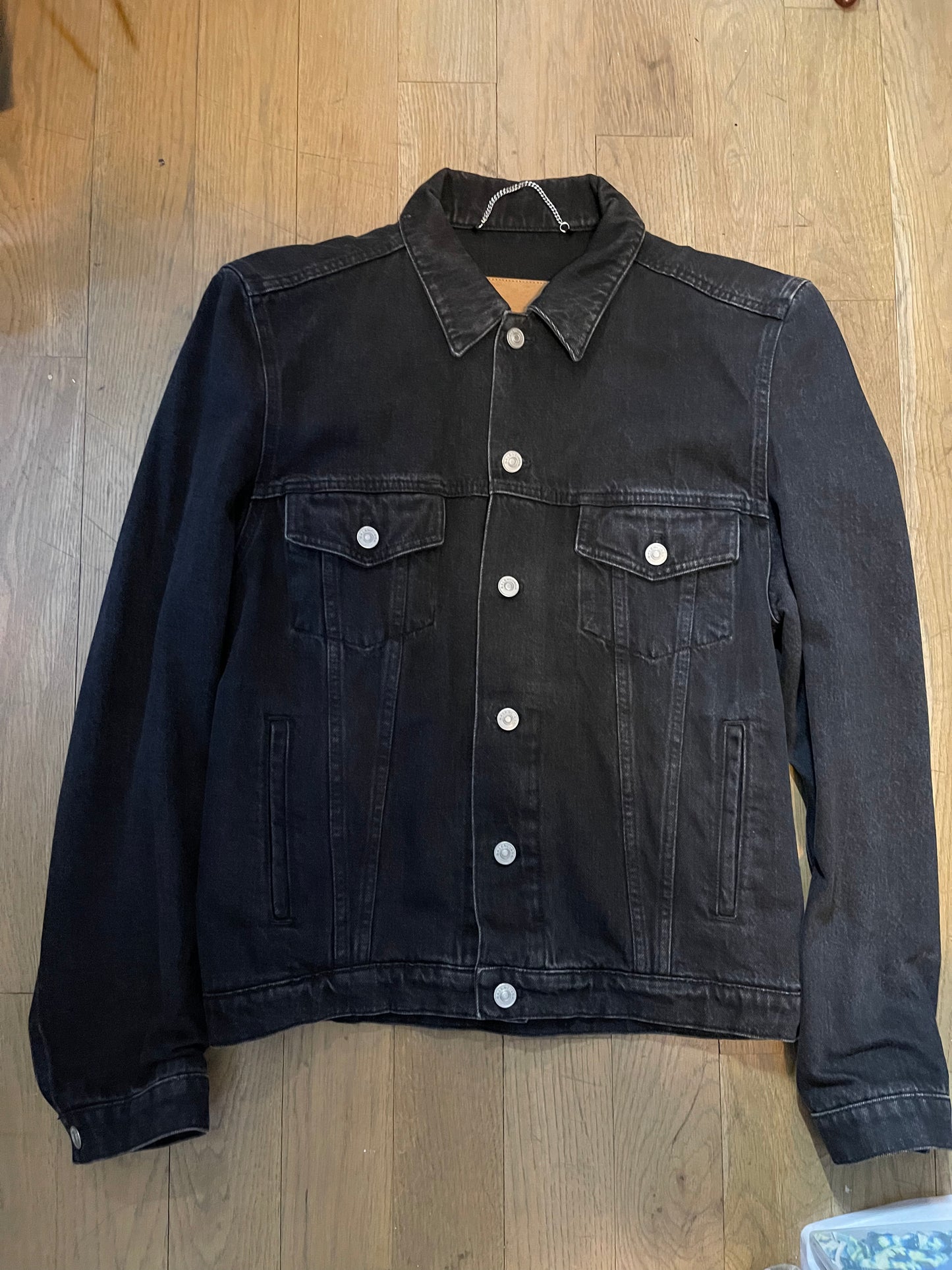 Balenciaga SS17 boxy shoulder denim jacket