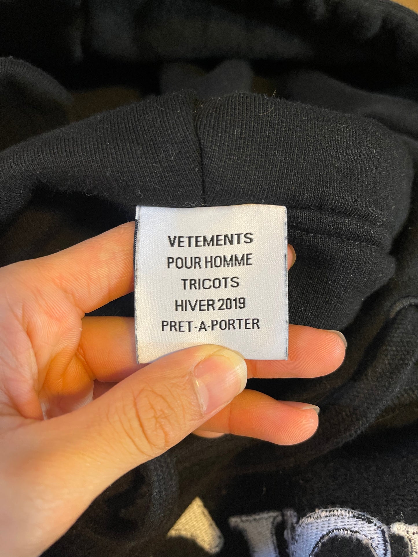 Vetements insideout AW19 fuck hopeless romantic hoodie