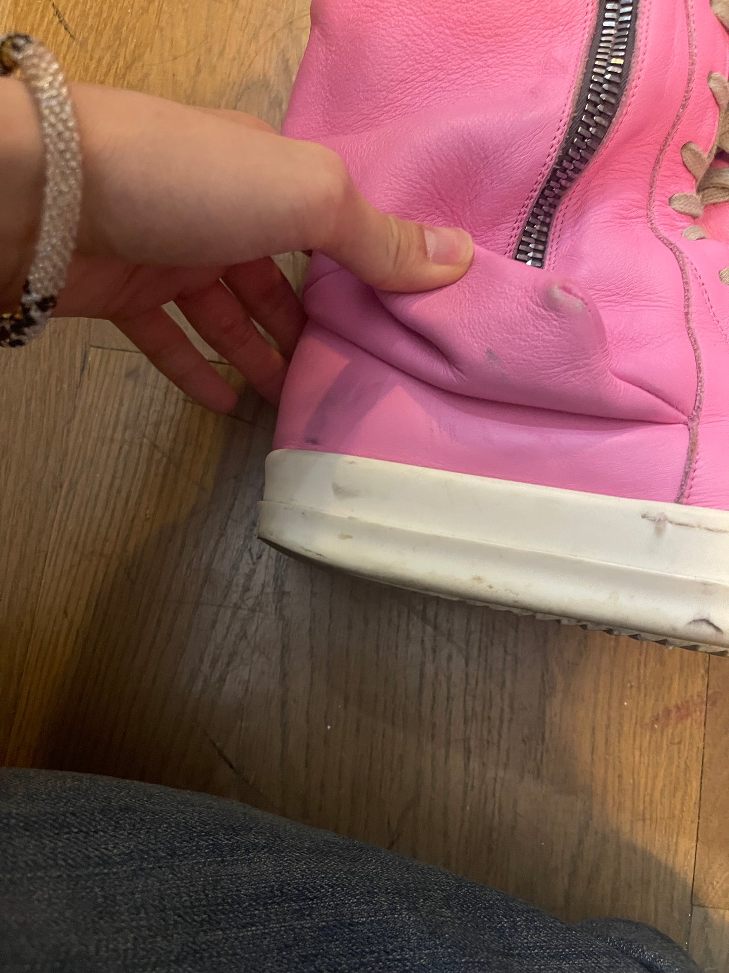 Rick Owens pop pink cargobasket size 42