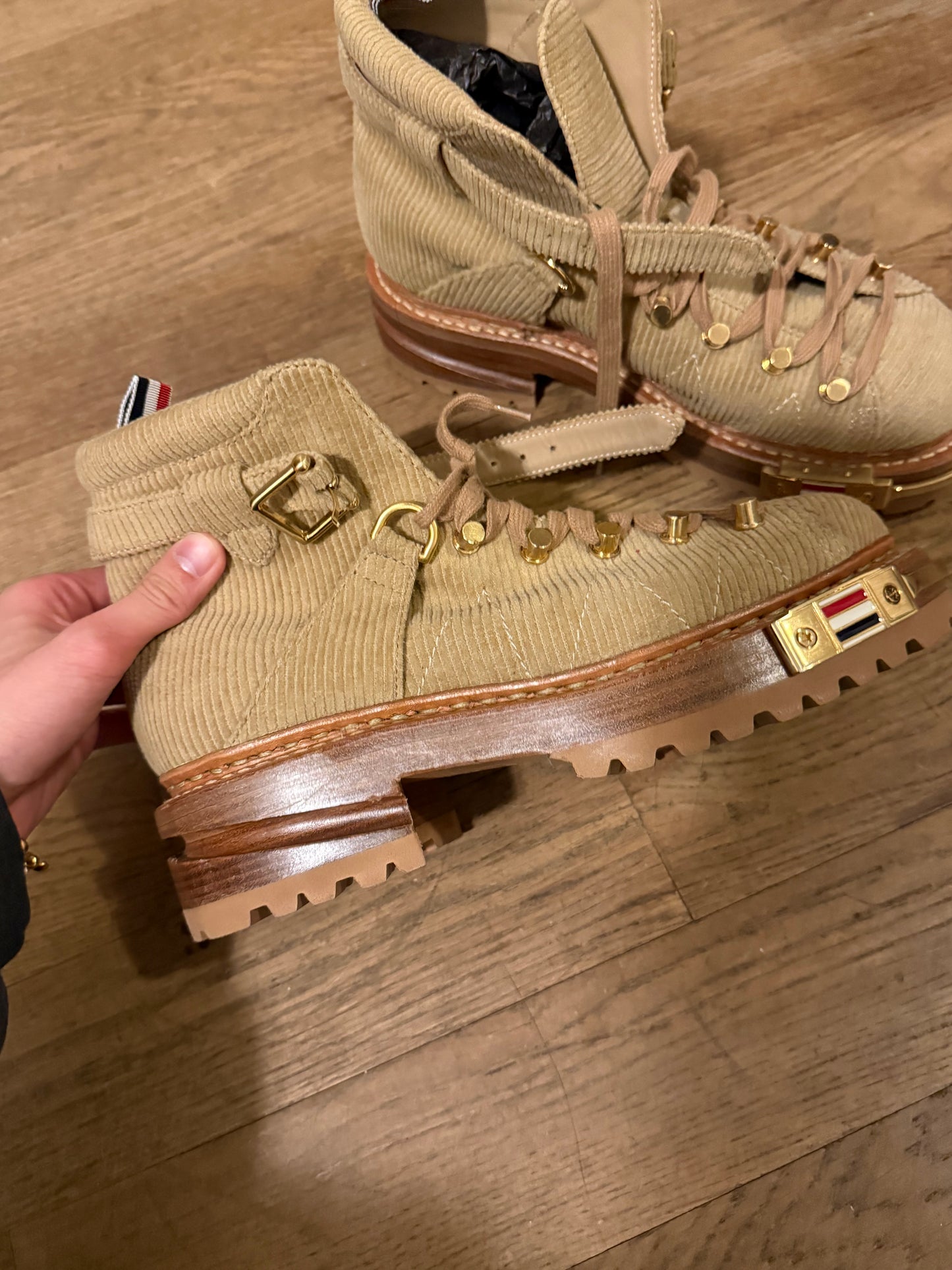 Thom Browne Corduroy ski boots