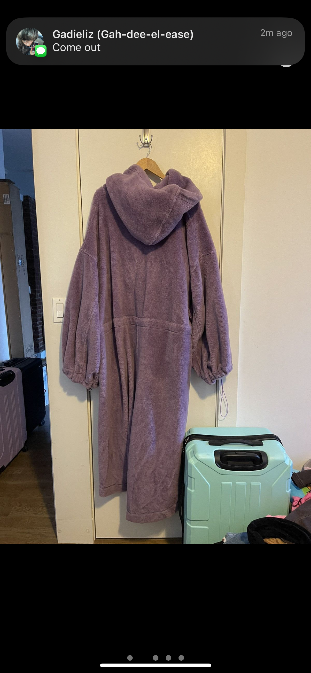 Undercover AW19 lilac bathrobe