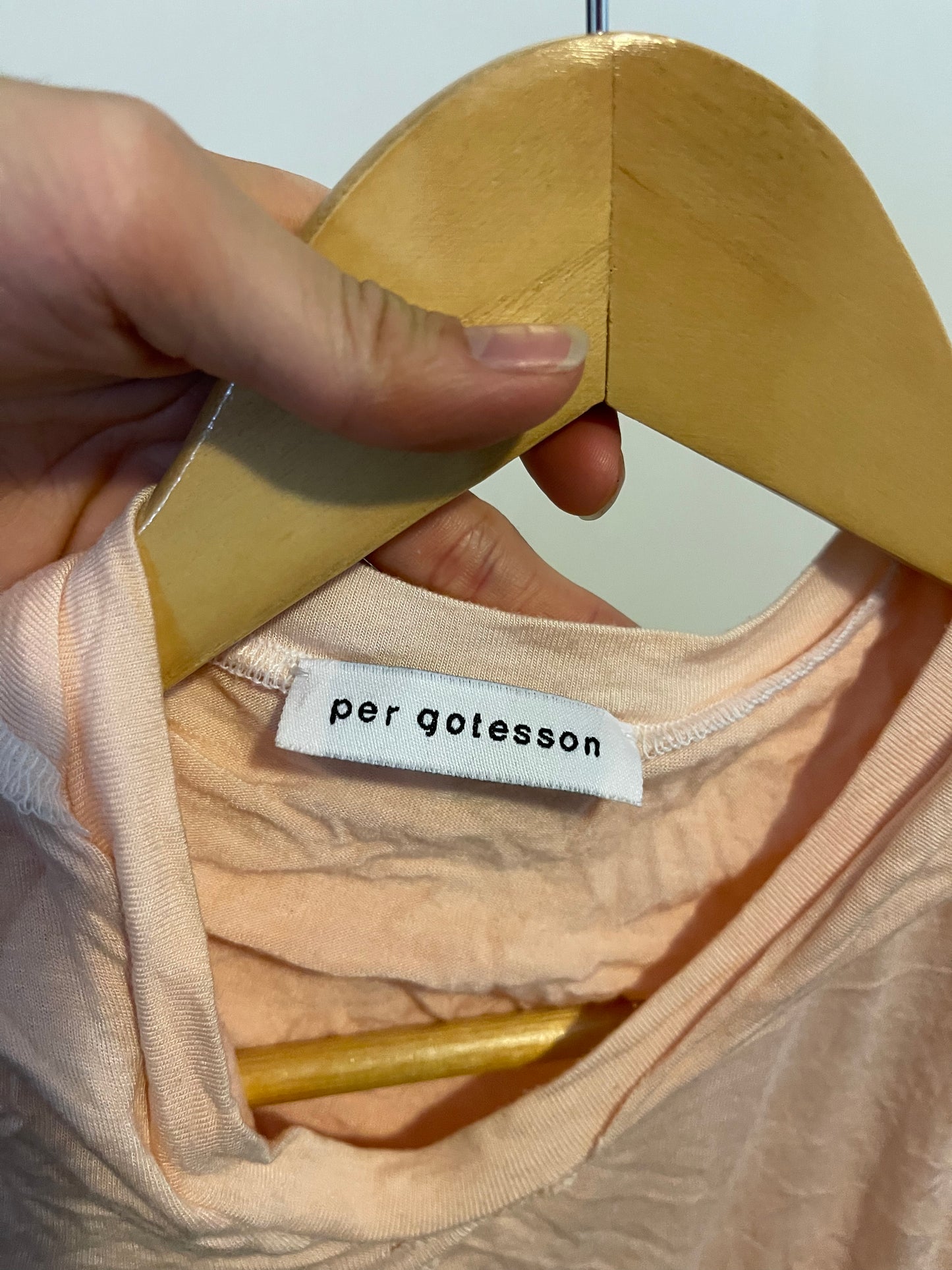 Per gotesson enzyme wash bias shirt