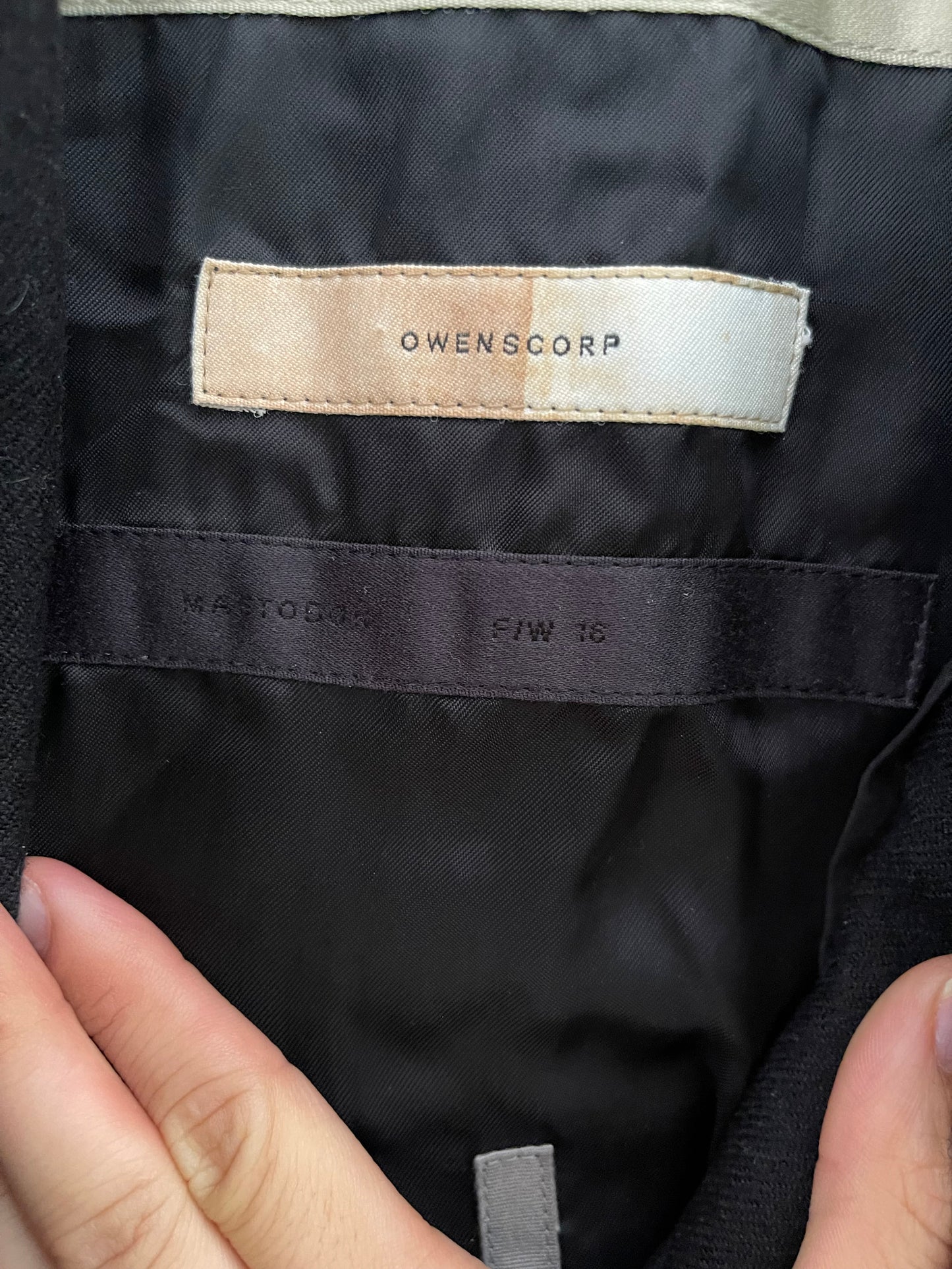Rick Owens AW16 vomit embroidered coat