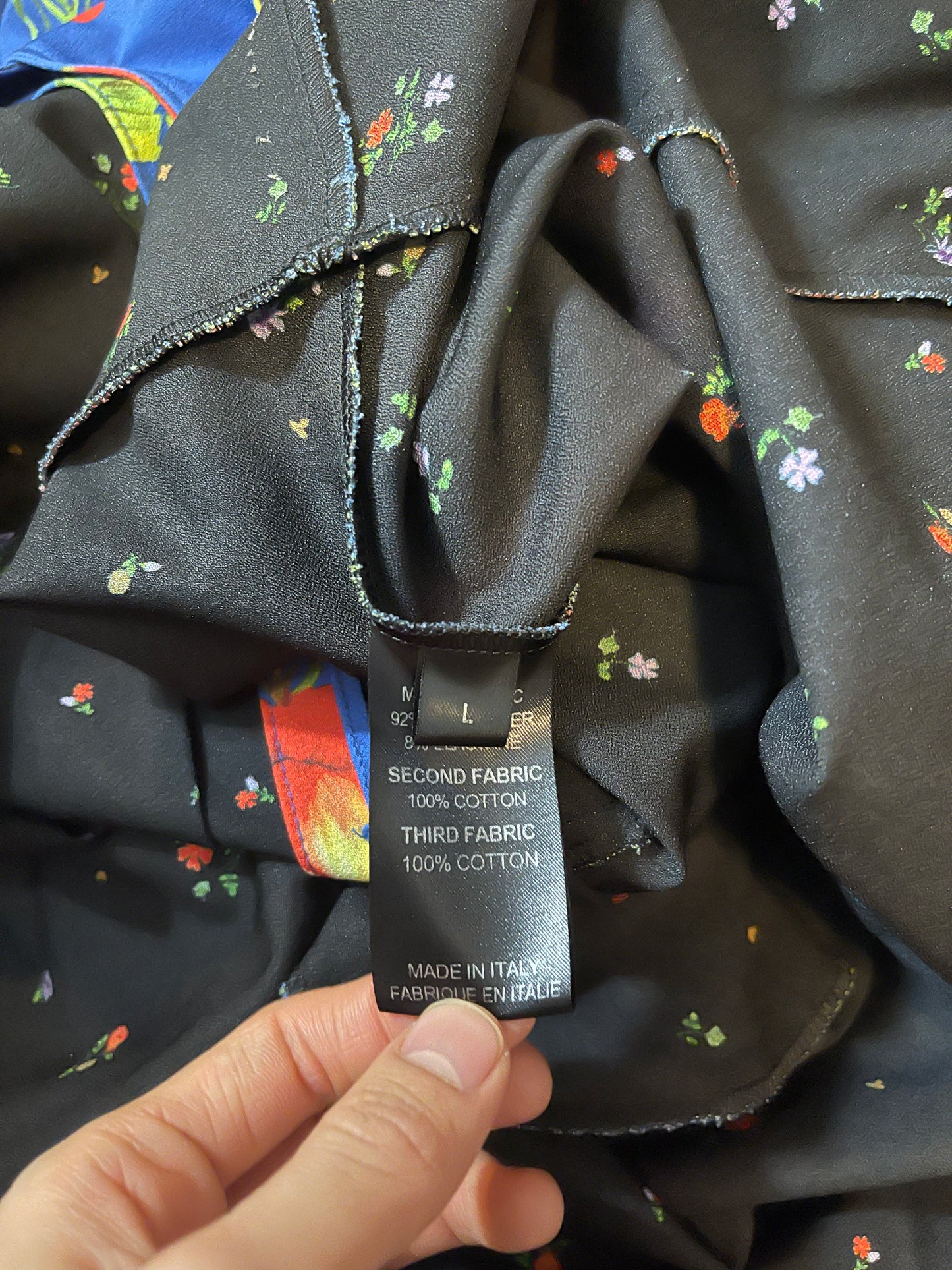 Vetements aw19 floral anarchy hoodie dress