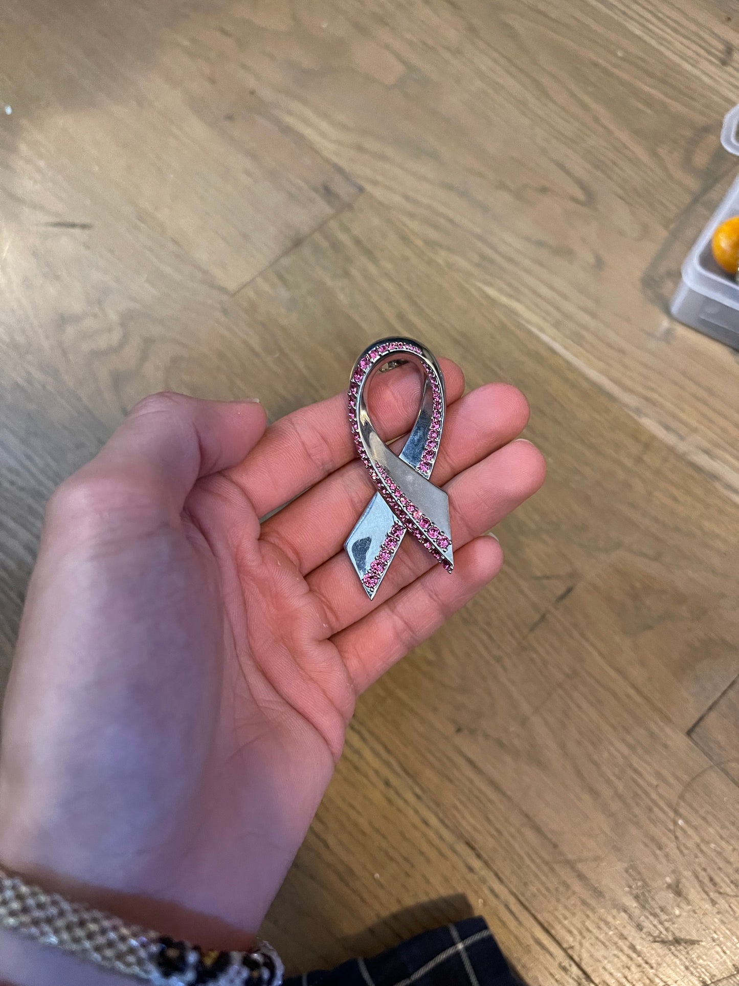 Balenciaga we are pink breast cancer single earring