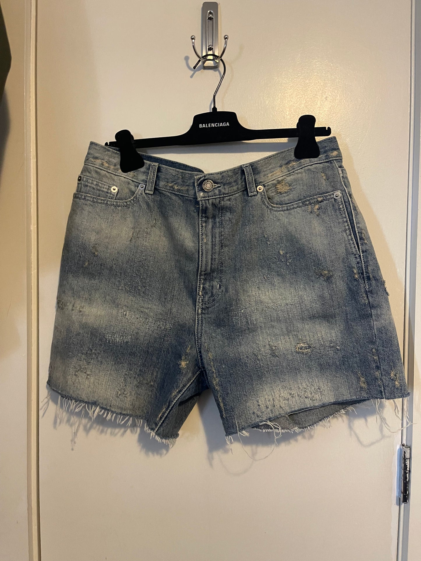 Saint Laurent SS20 heavily repaired shorts