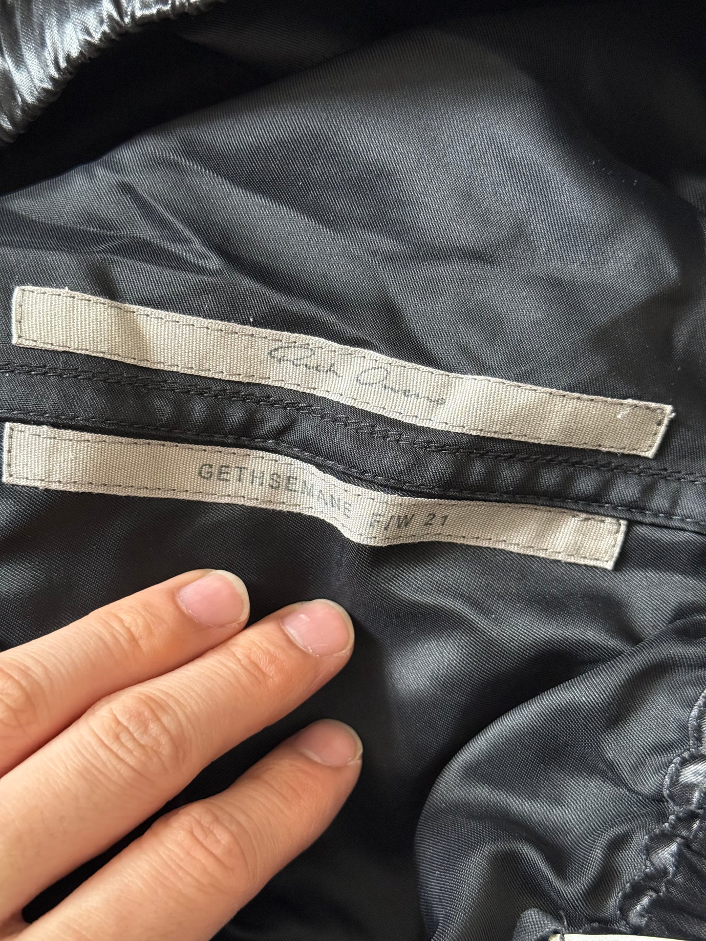 Rick Owens FW21 gethsmane satin shorts