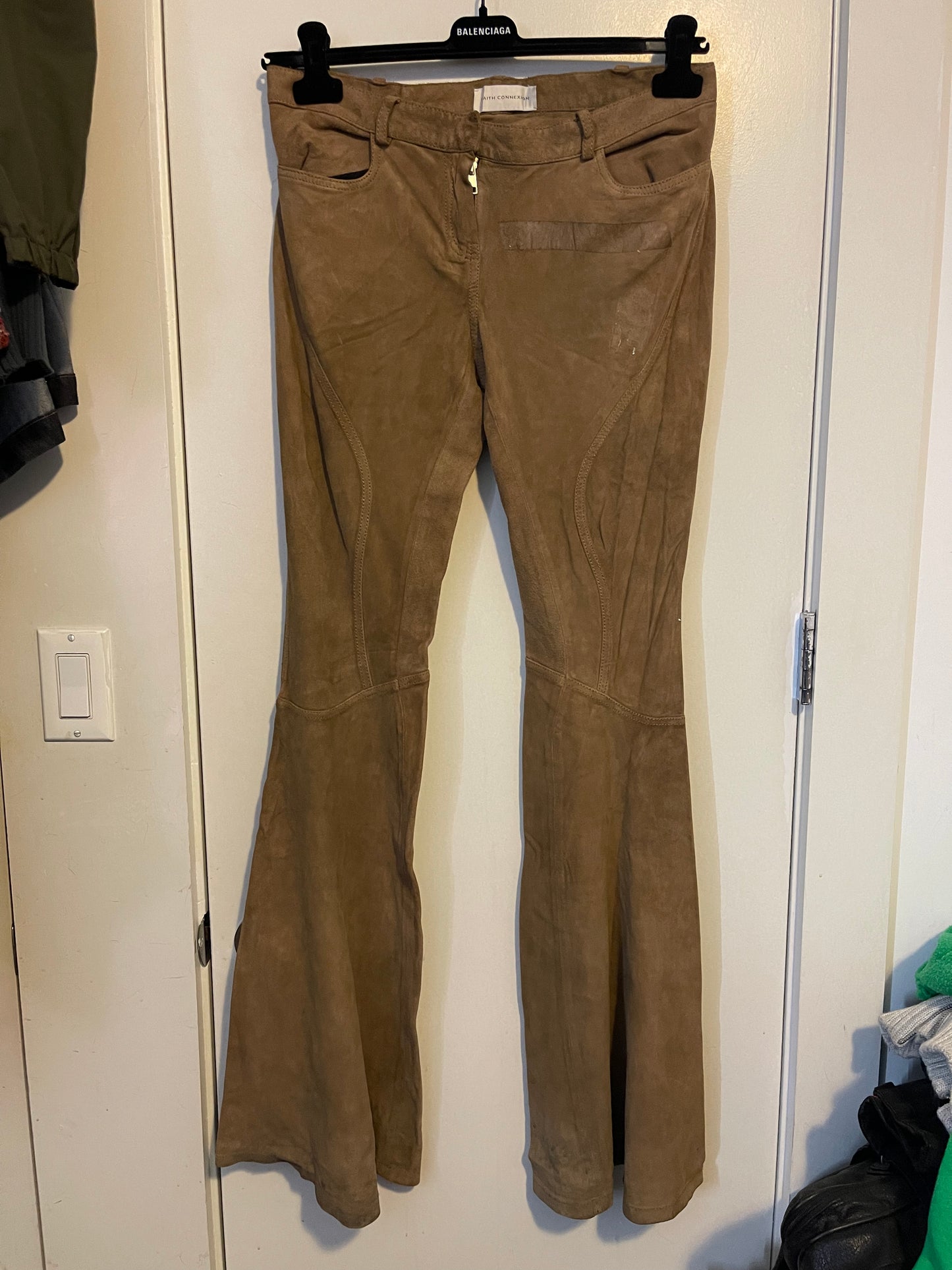 Faith connexion suede flared pants