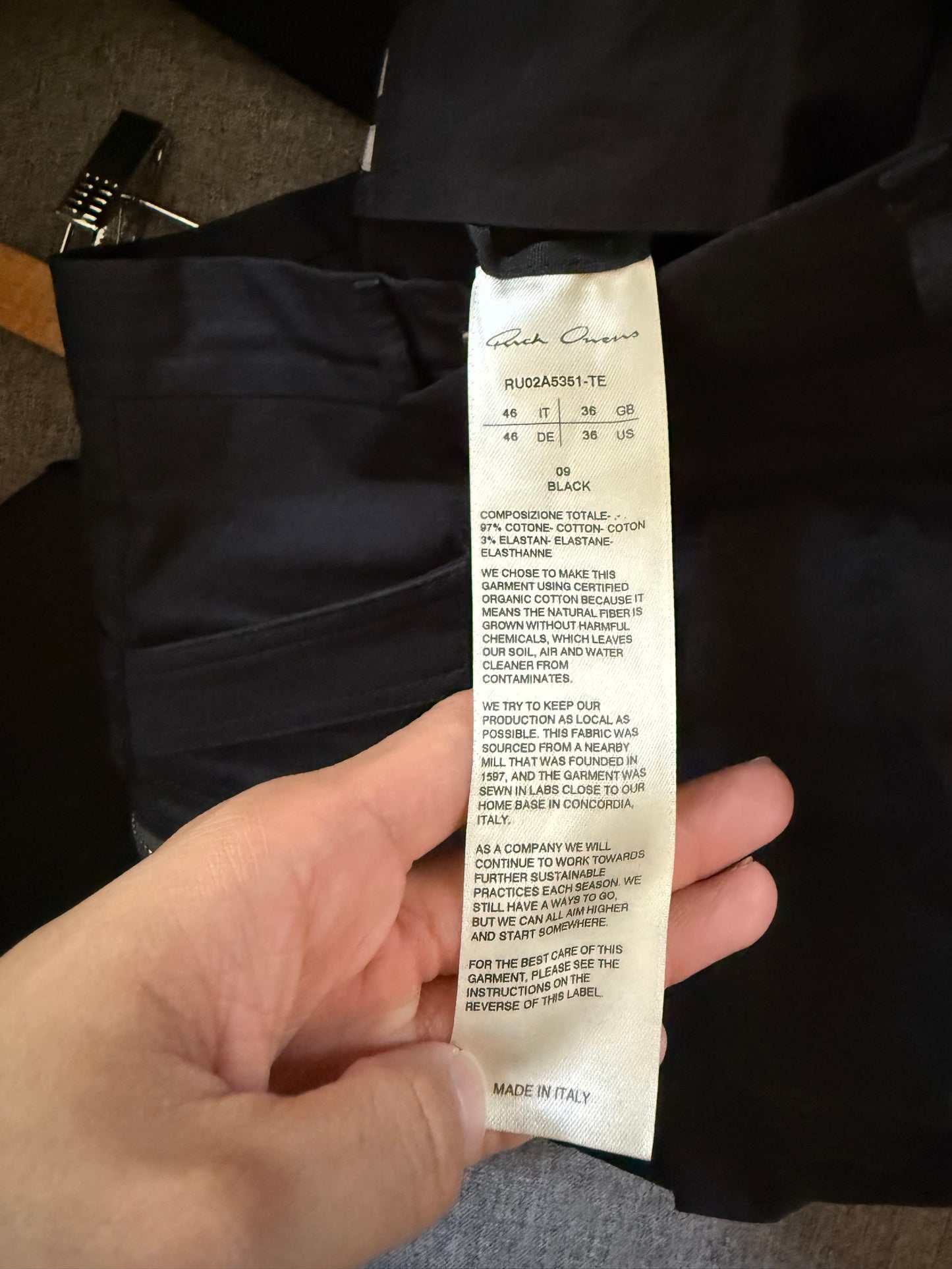 Rick owens FW21 gethsmane security cargos