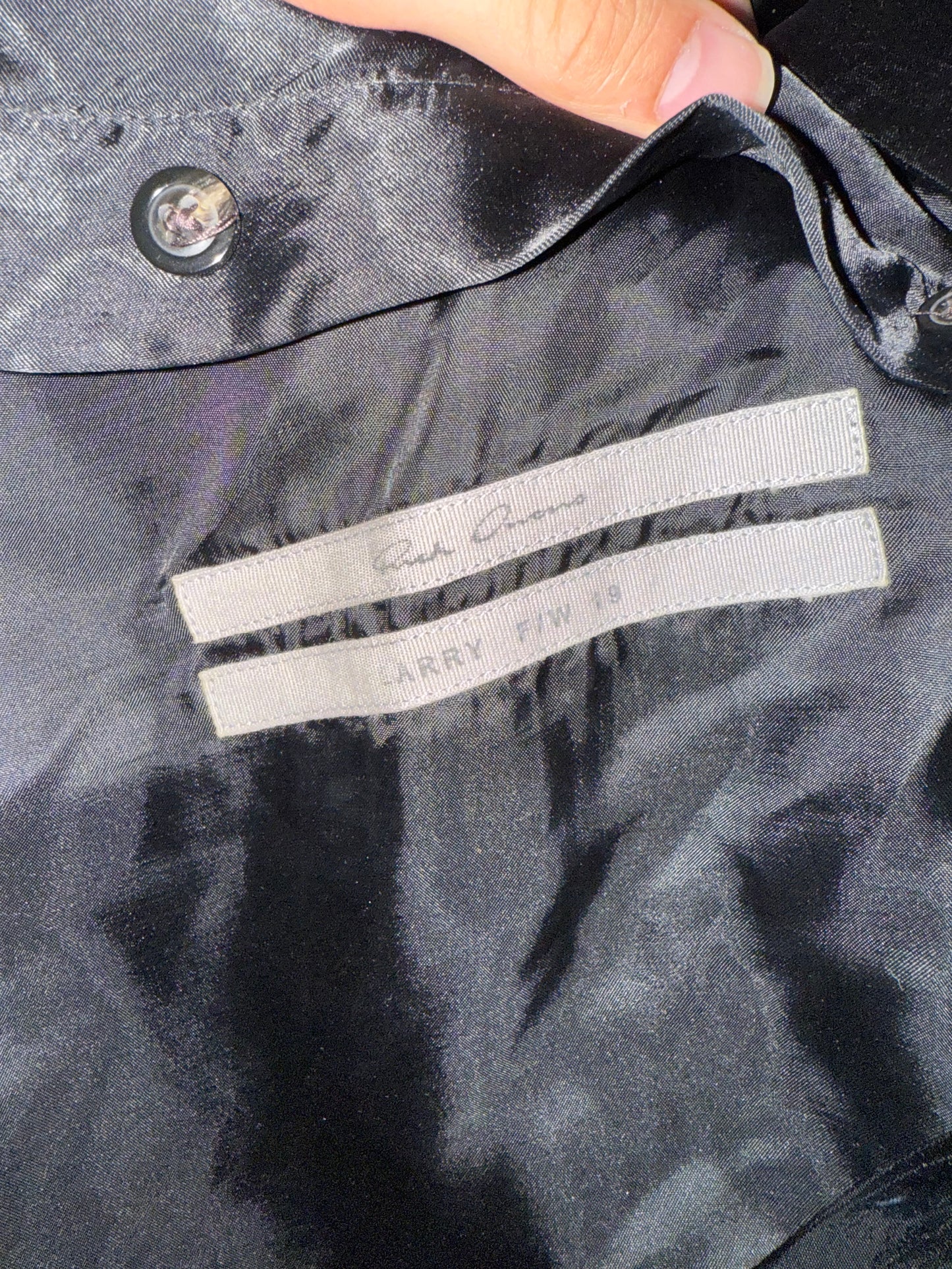 Rick Owens AW19 Larry viscose shirt