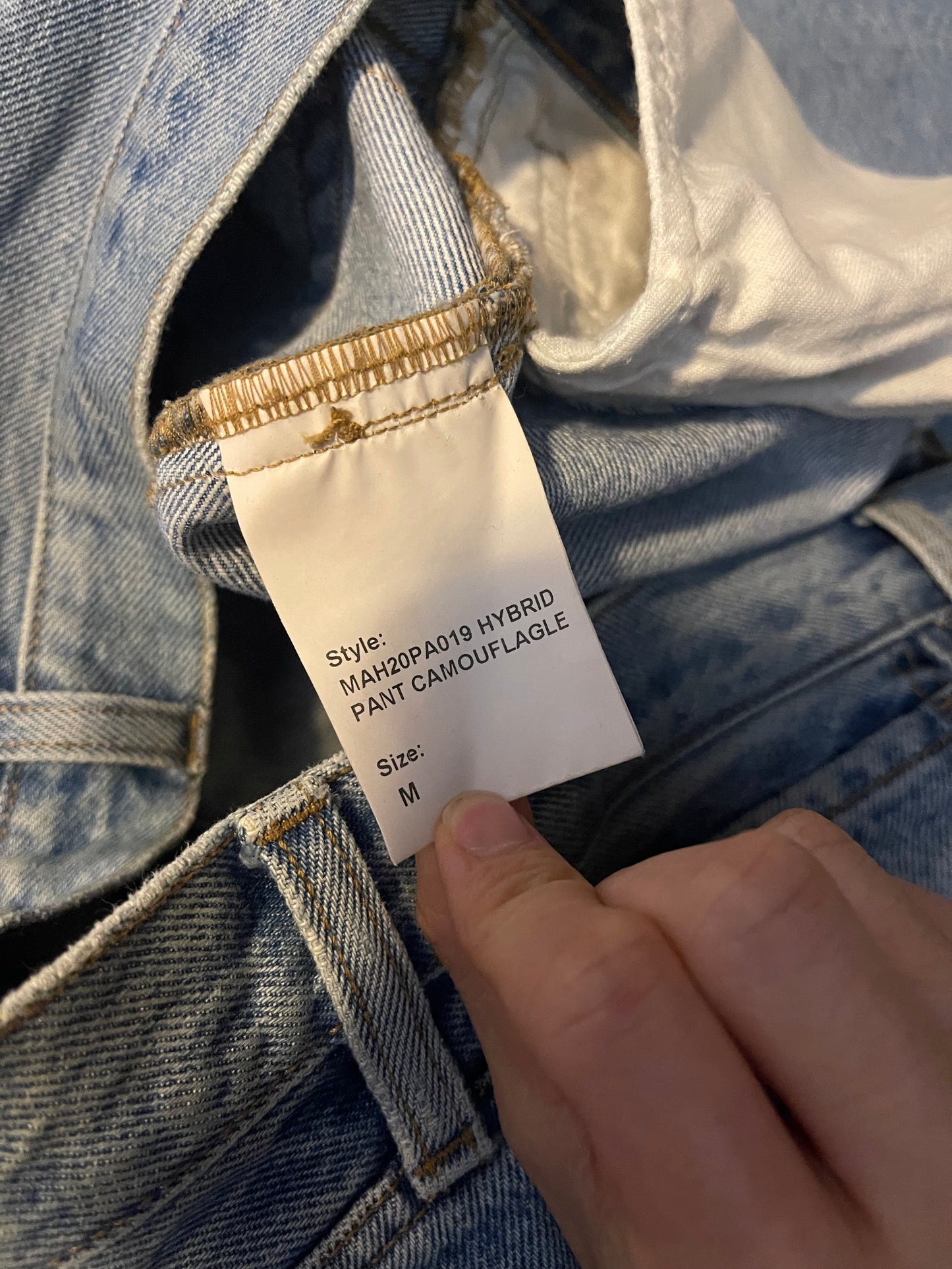 Vetements sample hybrid camo cargos 2018AW