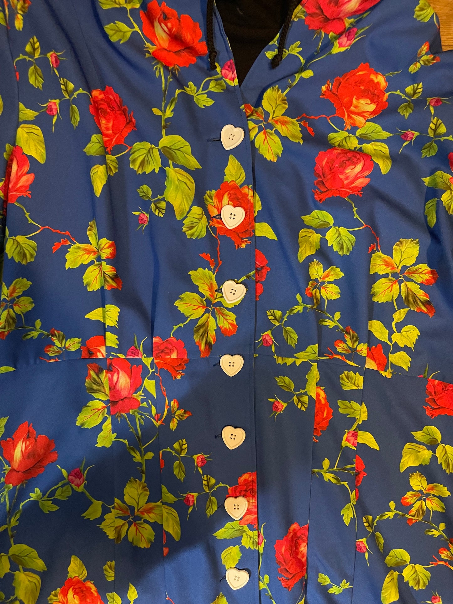 Vetements aw19 floral anarchy hoodie dress