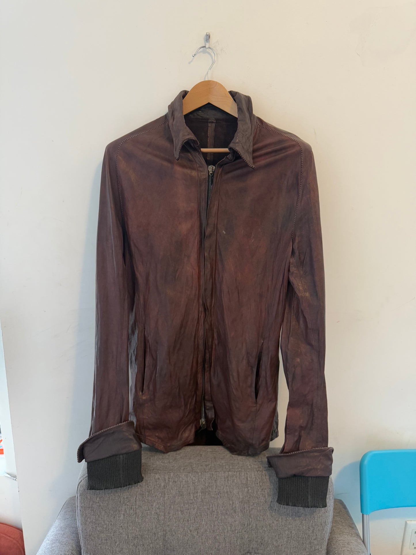 Incarnation leather deer jacket