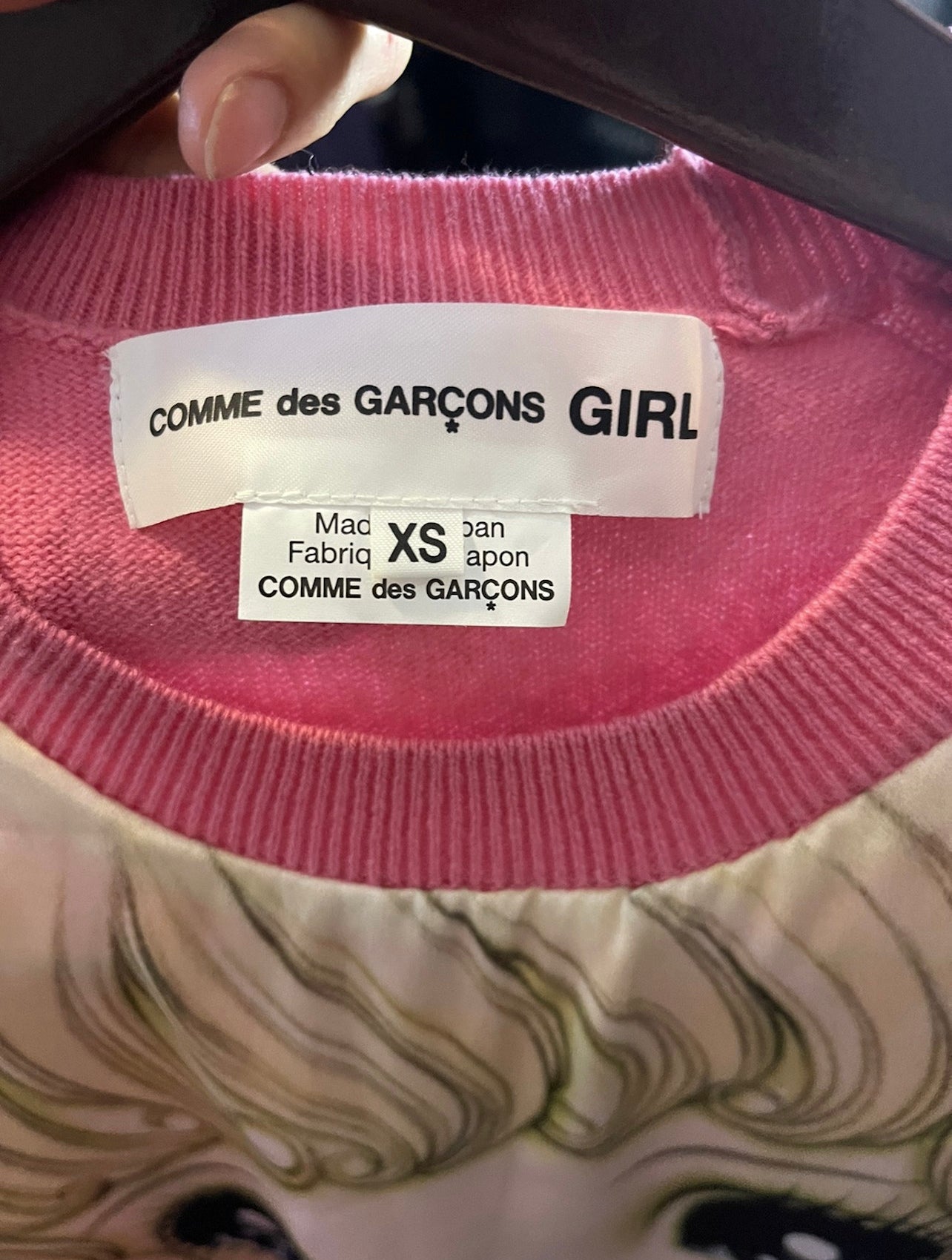 Comme des garçons girl anime sweater