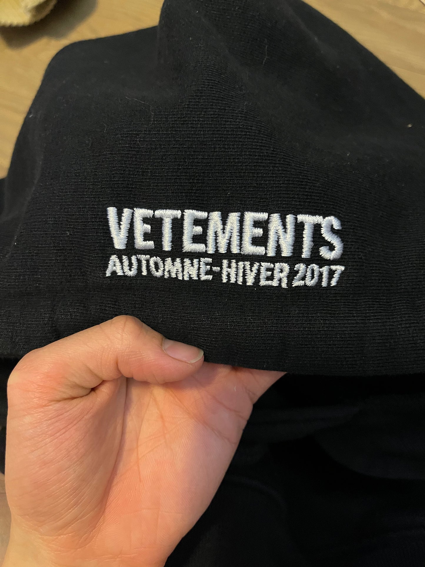 Vetements homme AW17 total fucking darkness hoodie