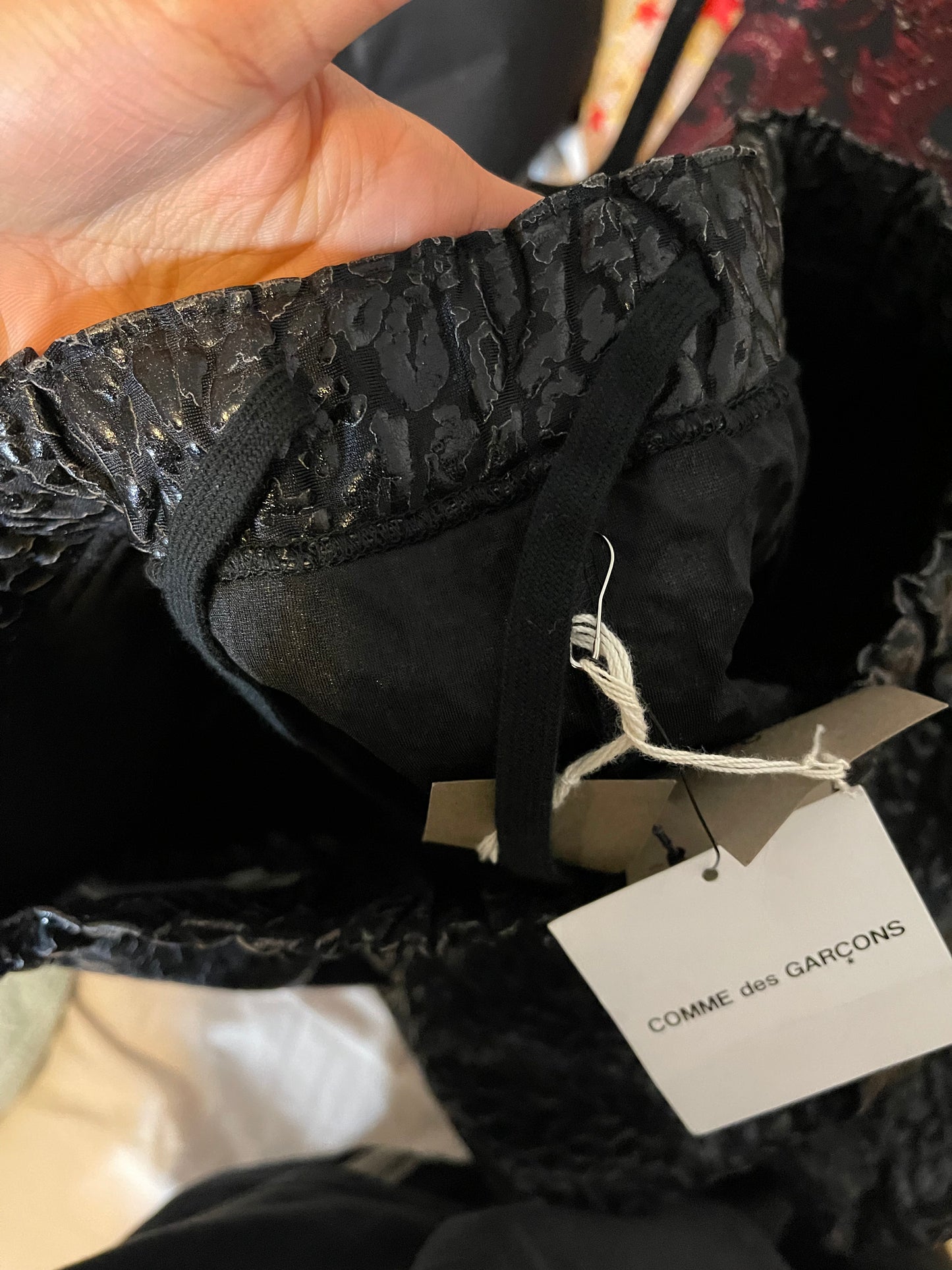 Comme des garçons homme plus croc faux leather