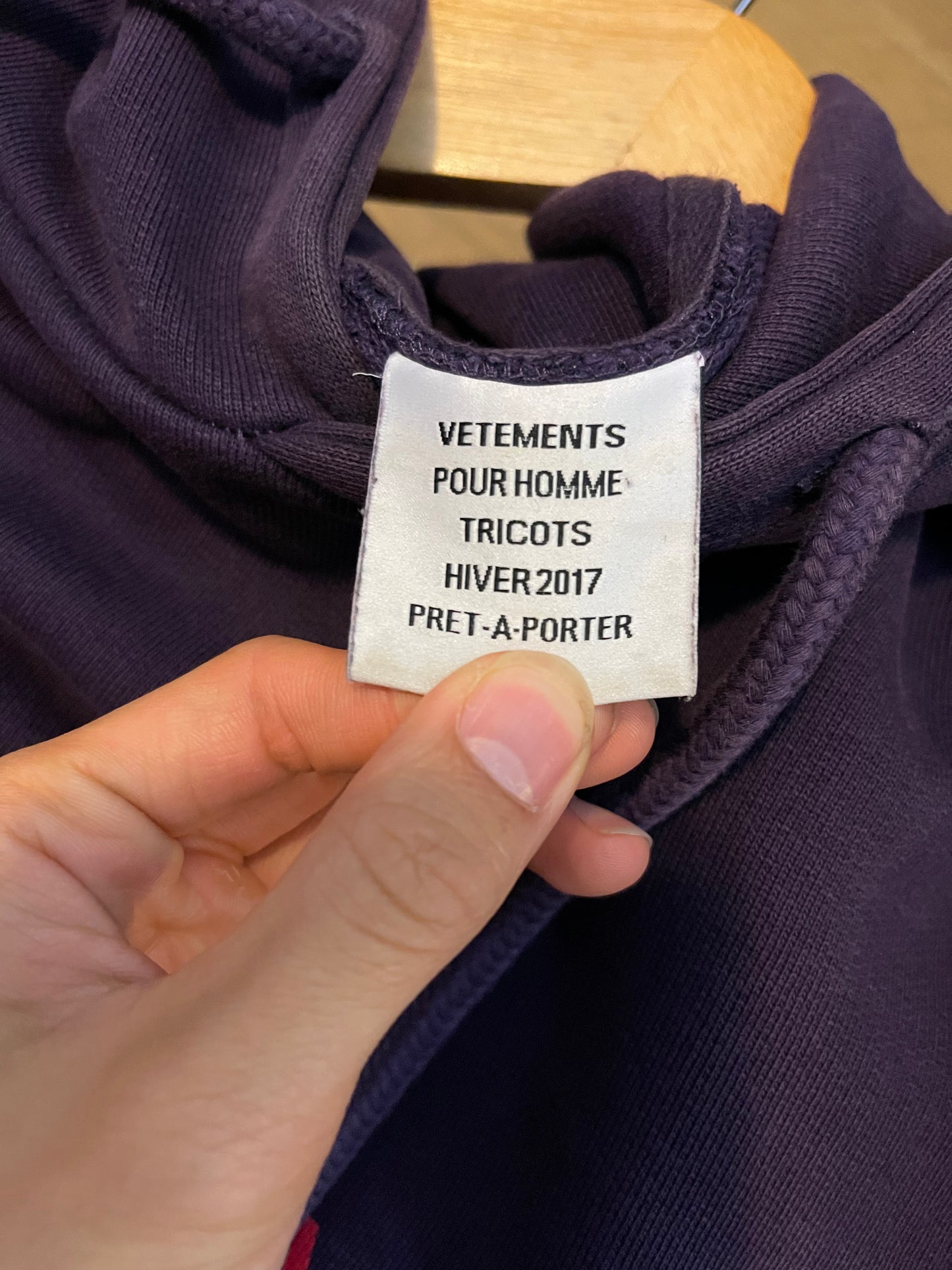 Vetements homme aw16 sexual fantasy hoodie
