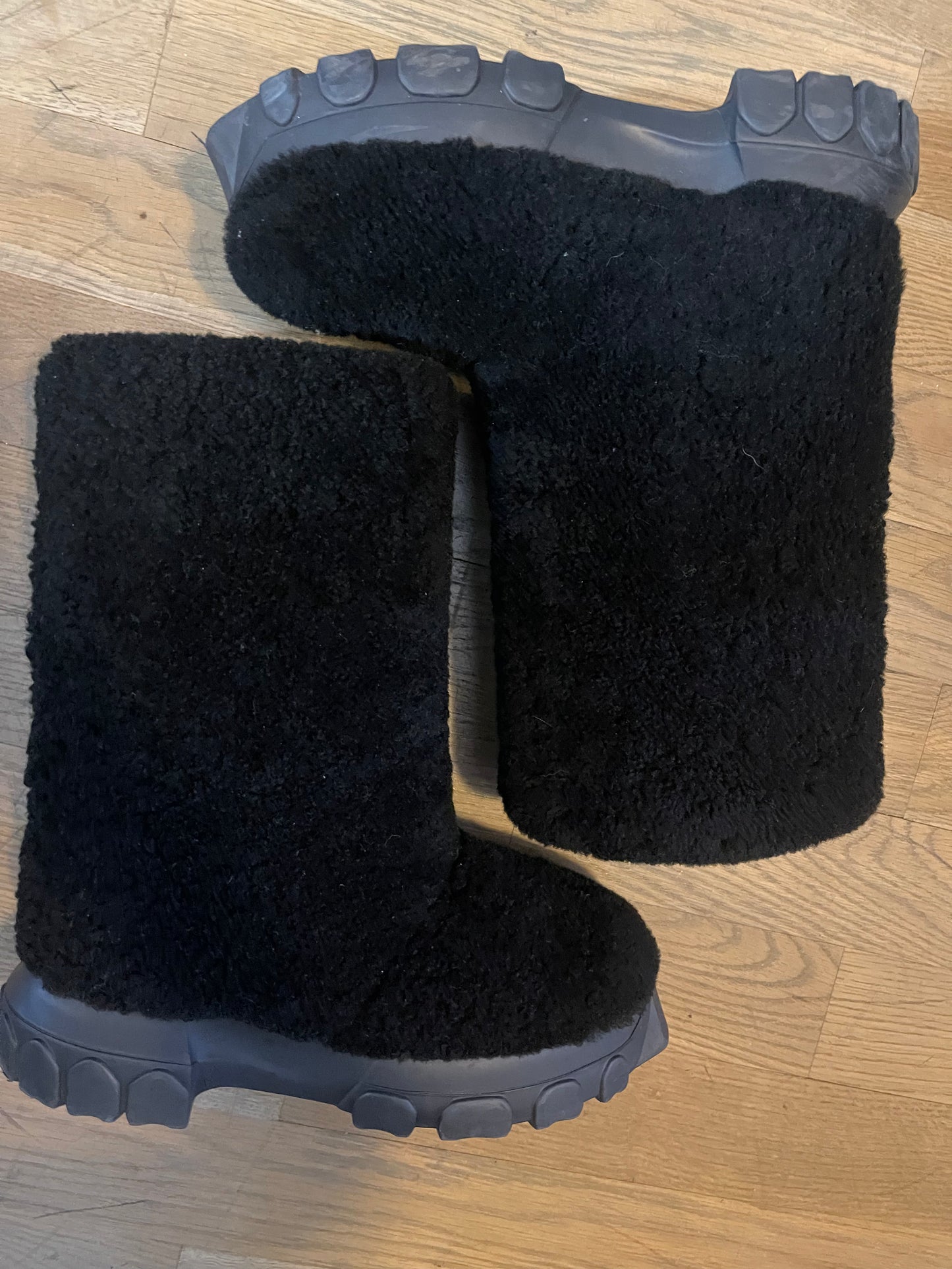 Rick Owens lunar shearling boot