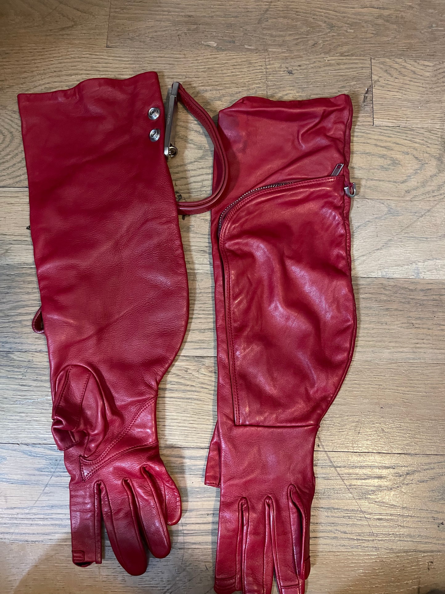 Rick Owens AW19 Larry Cardinal cargo gloves